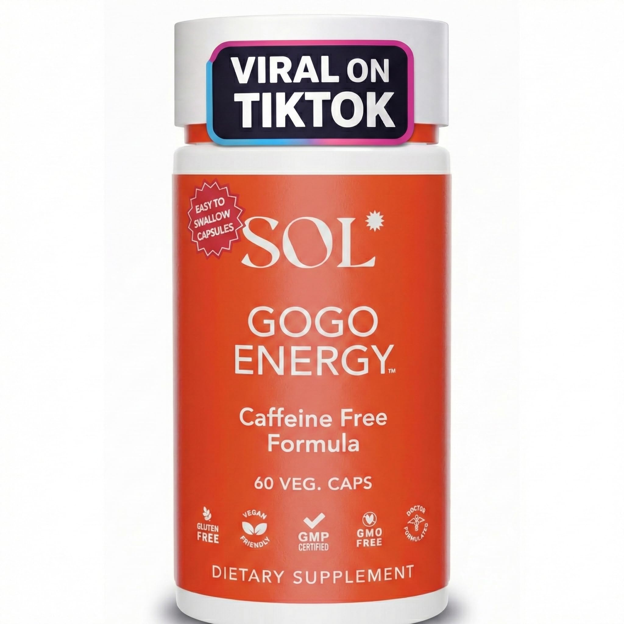 - GoGo Energy Supplement: Natural Energy Boost, Cortisol Regulation, Focus Support, Herbal Alternative for Men & Women