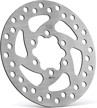stio 120mm Scooter Brake Disc Rotor Pad 6 Holes Rounded Compatible with Segway Ninebot KickScooter ZT3 Pro/MAX G3 Brake Parts