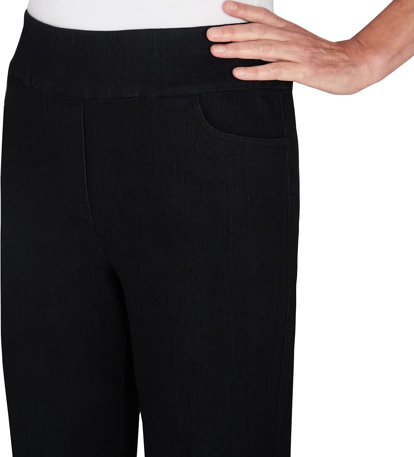 Alfred Dunner Womens Womens Petite Super Stretch Mid- Rise Average Length Pant - Image 6