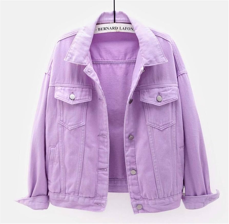 Purple jean jacket womens Clearance