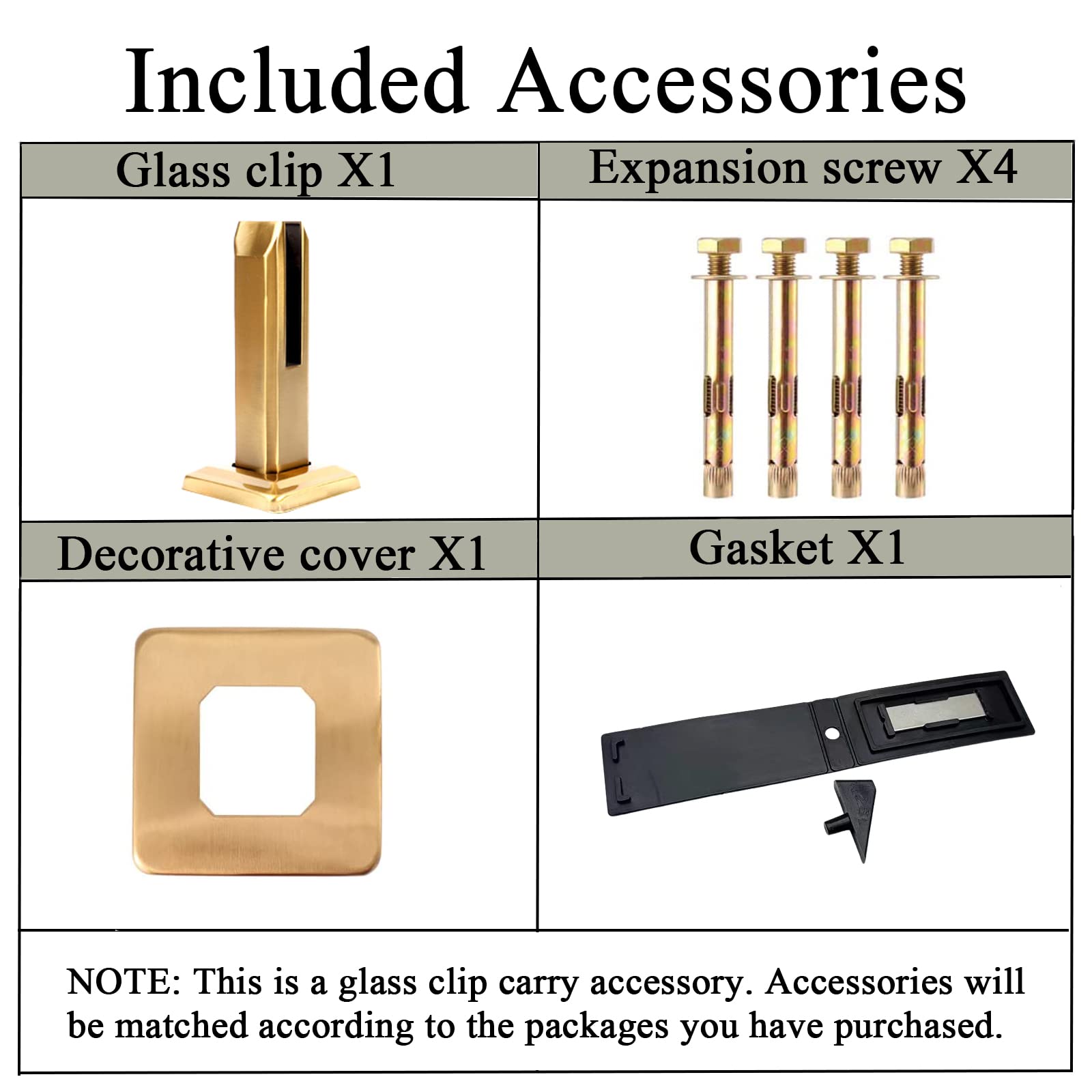 Pinces Verre 3/8"~1/2" Clips Verre en Acier Inoxydable 304,pour Clôture Verre Borderless, Pince Ergot Carrée Verre avec Entretoise Tournevis Hexagonal,200mm High,2pcs