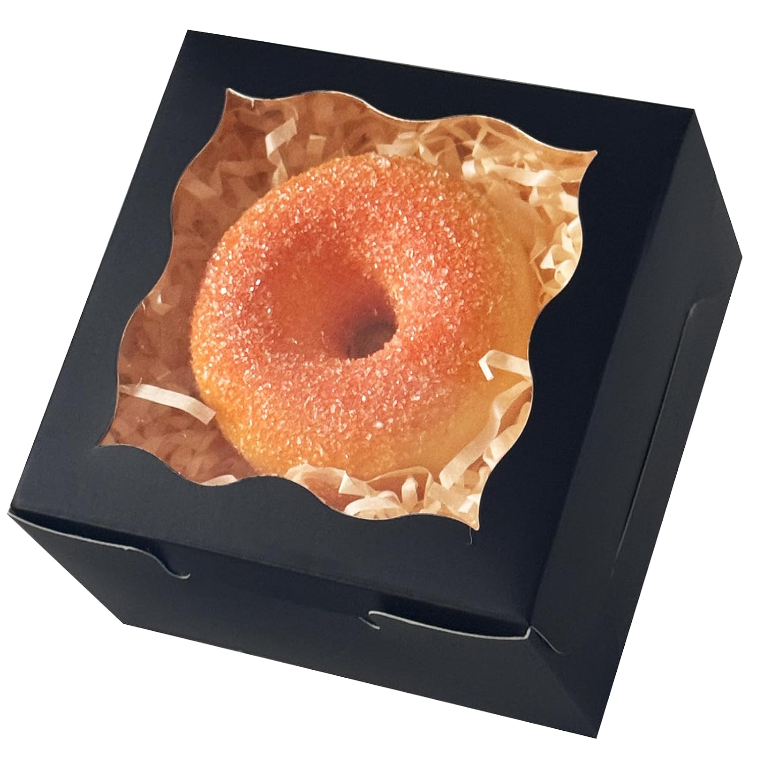 qiqee Christmas Shoes Bakery Boxes with Window 30pcs 4x4x2.5 Mini Cookie Boxes Macaron Boxes Small Donut Pastry Boxes for Christmas