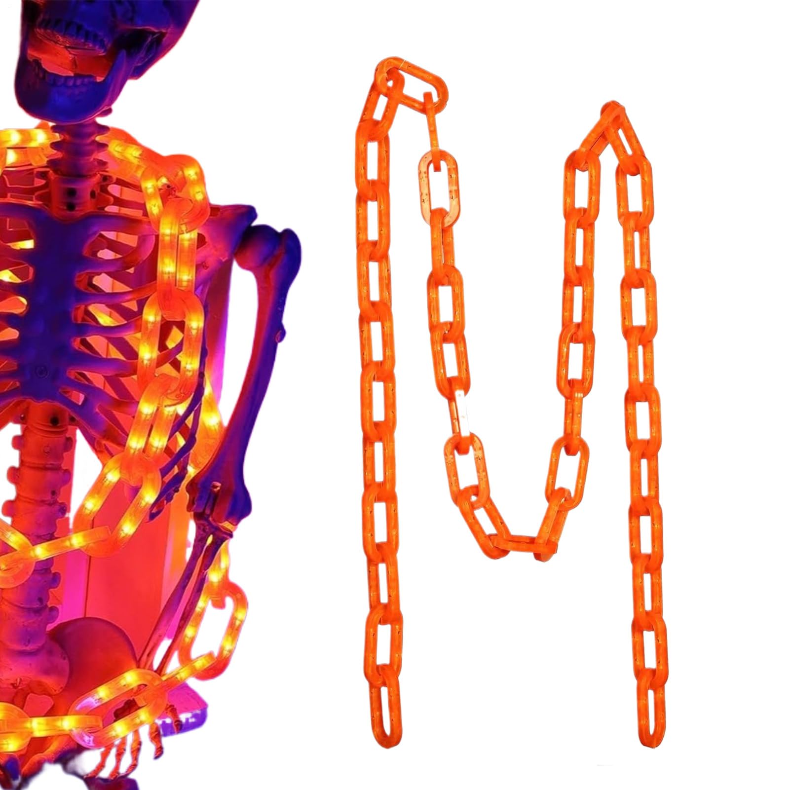 Halloweenowe Dekoracyjne Lampki Łańcuch Świetlny Sezonowa Dekoracja Odporna