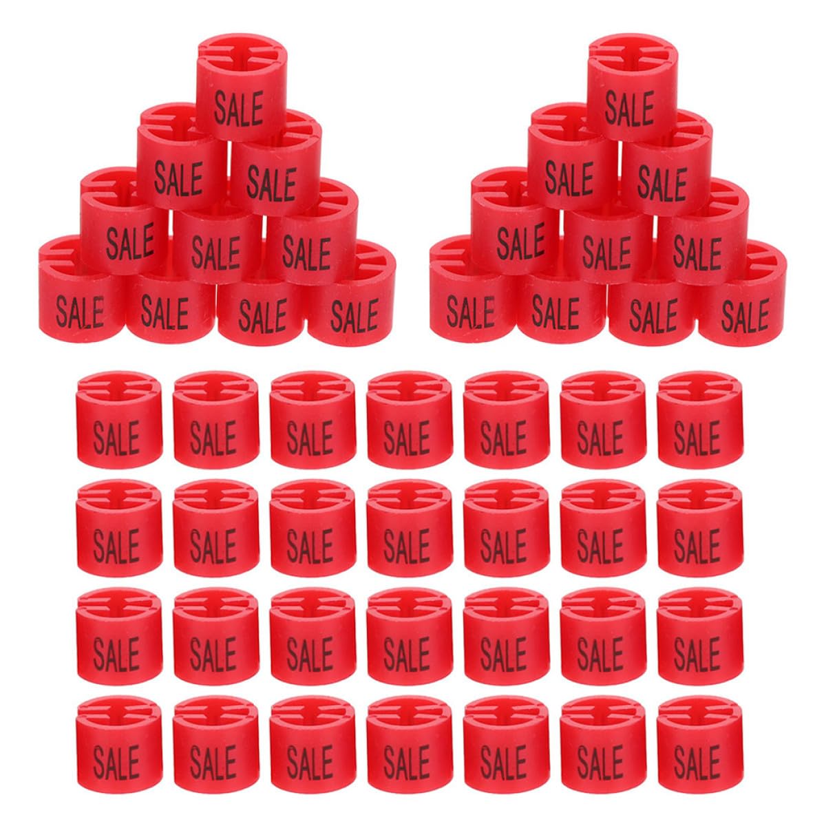 Marcadores de perchas con 200 clips de plástico duradero para organizar tiendas