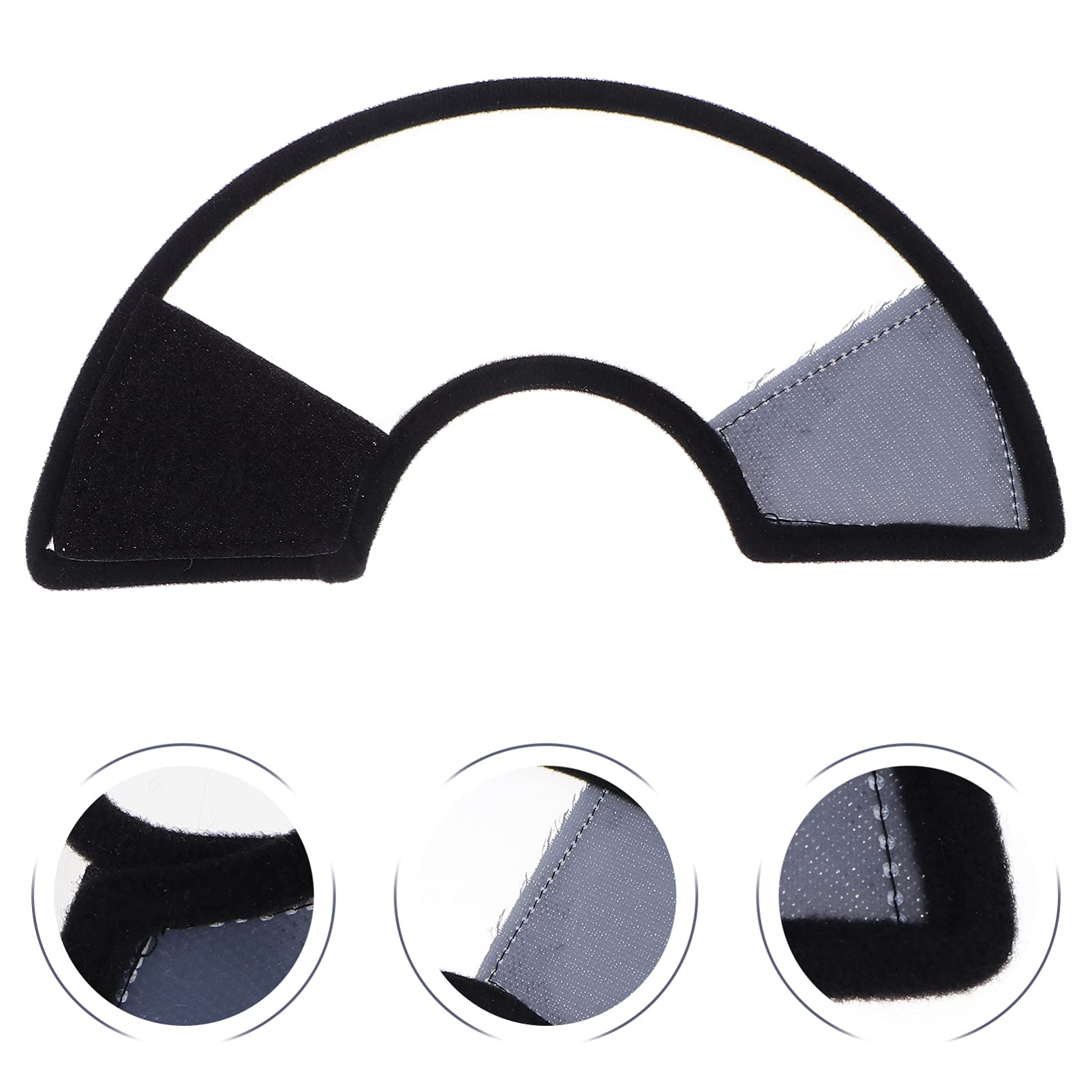 Mipcase Collier Anti-Léchage pour Hamster en Polaire et Plastique, 2 Pièces, Facile à Mettre et Enlever, Anneau de Protection Cou Irritabilité et Blessures