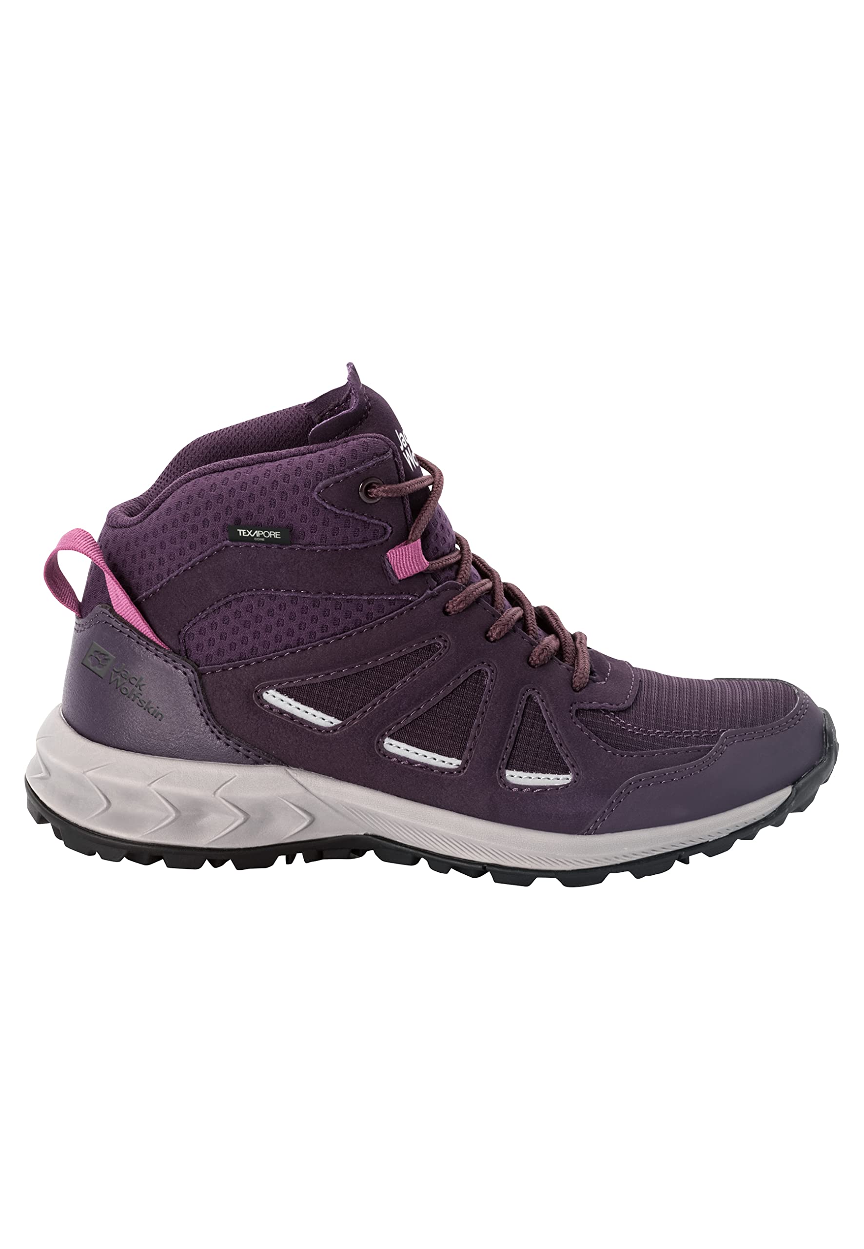 Jack Wolfskin Woodland 2 Texapore MID W, Walking Shoe, Purple/Phantom,