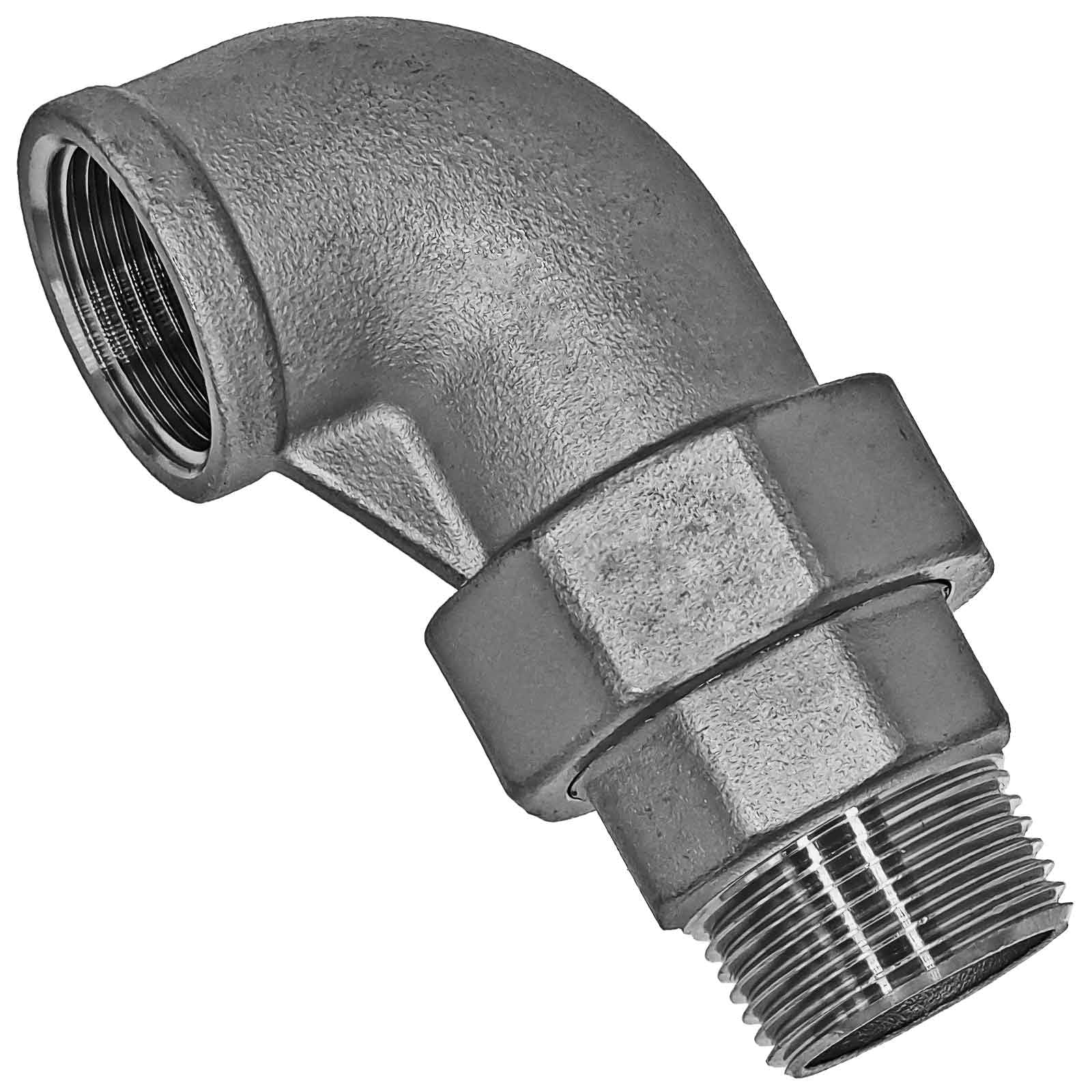 Produktbild von MegaHaustechnik Verschraubung 3/4 Zoll AG X AG – V4A Edelstahl, Flachdichtend, DN20, Für Trinkwasser & Rohrleitungen