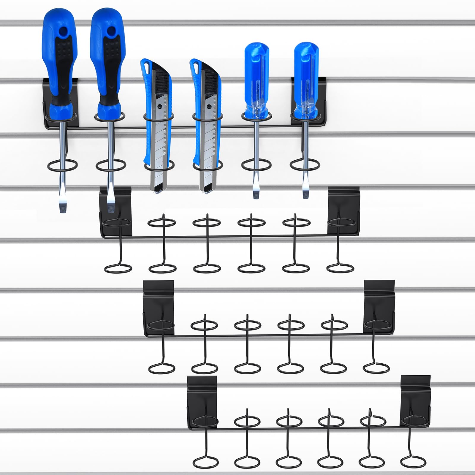 4 Pieces Slatwall Screwdriver Holder Slat Wall Tool Utility