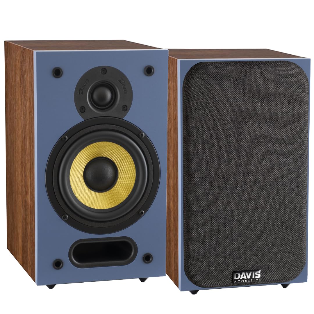 Davis Acoustics Ariane 1 Bleu/Noyer - Enceinte Bibliothèque (la Paire)