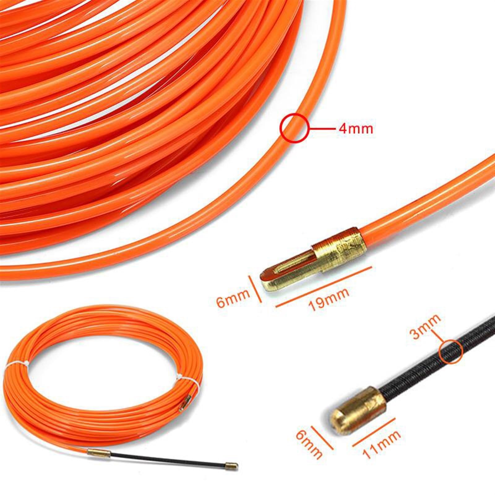 Enhebrador de Cables, Empujadores de Cables, Varillas de Empuje, guías eléctricas, Conjuntos de Cables(30M)