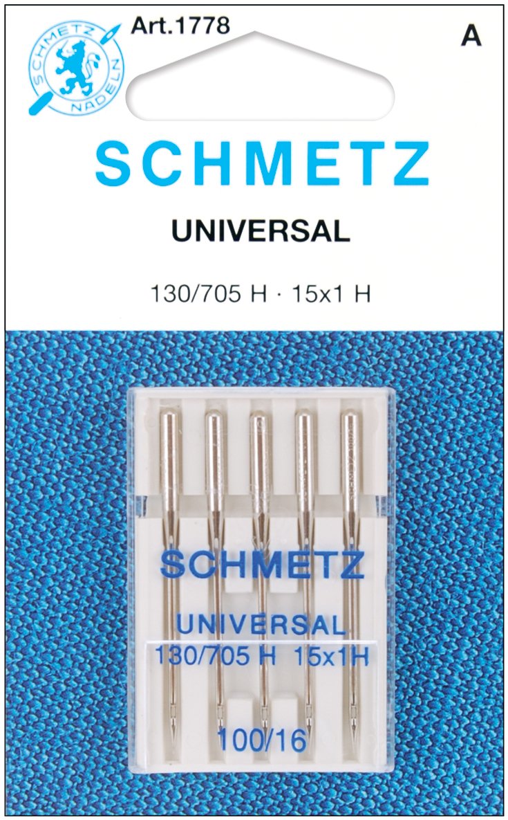 SCHMETZ 10PK 15X1 UNIVERSAL SEWING MACHINE NEEDLES - SIZE #100/16