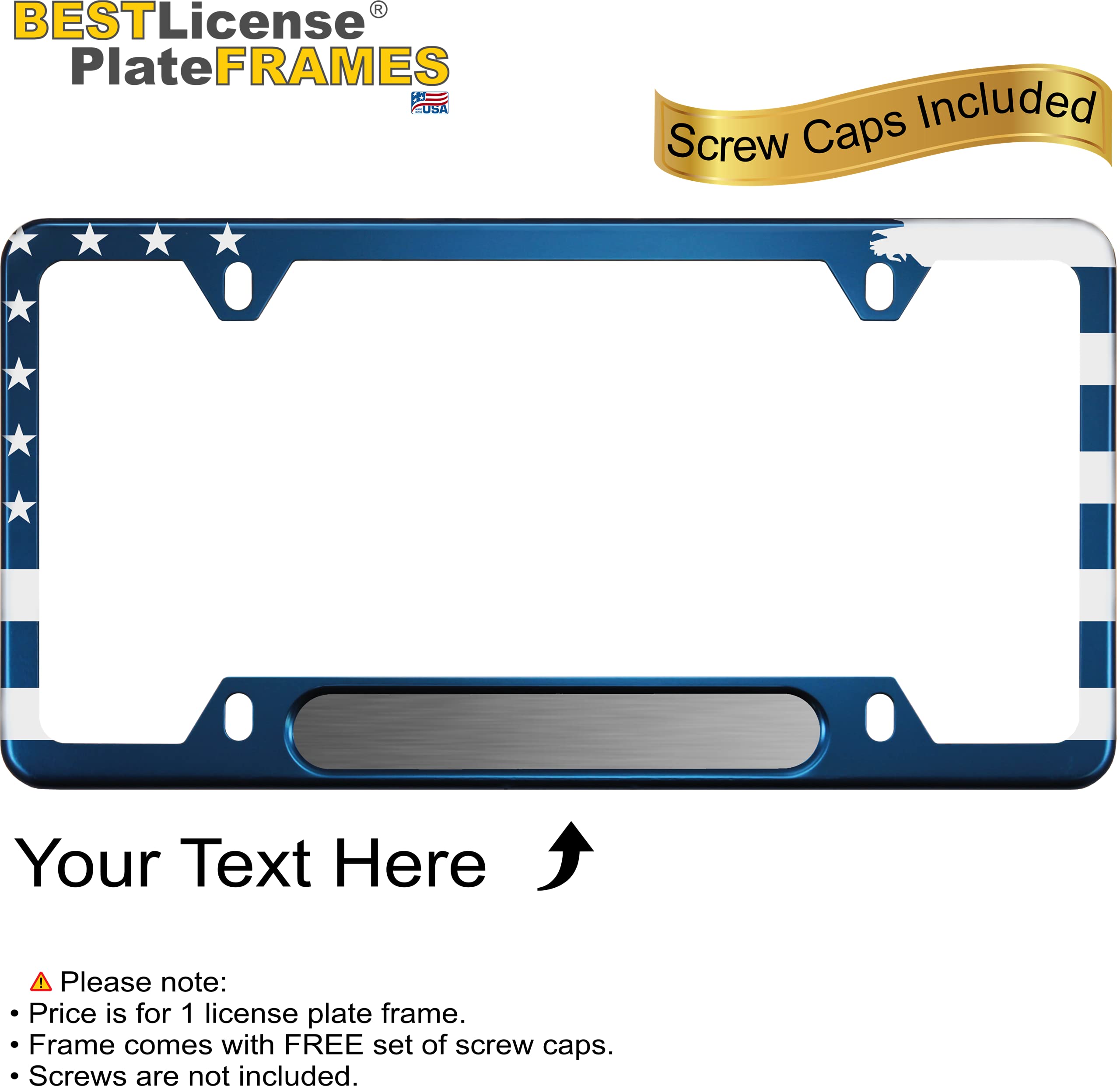 USA Patriotic | American Flag Custom Personalized Anodized Aluminum Thin Top | - Picture 63 of 133