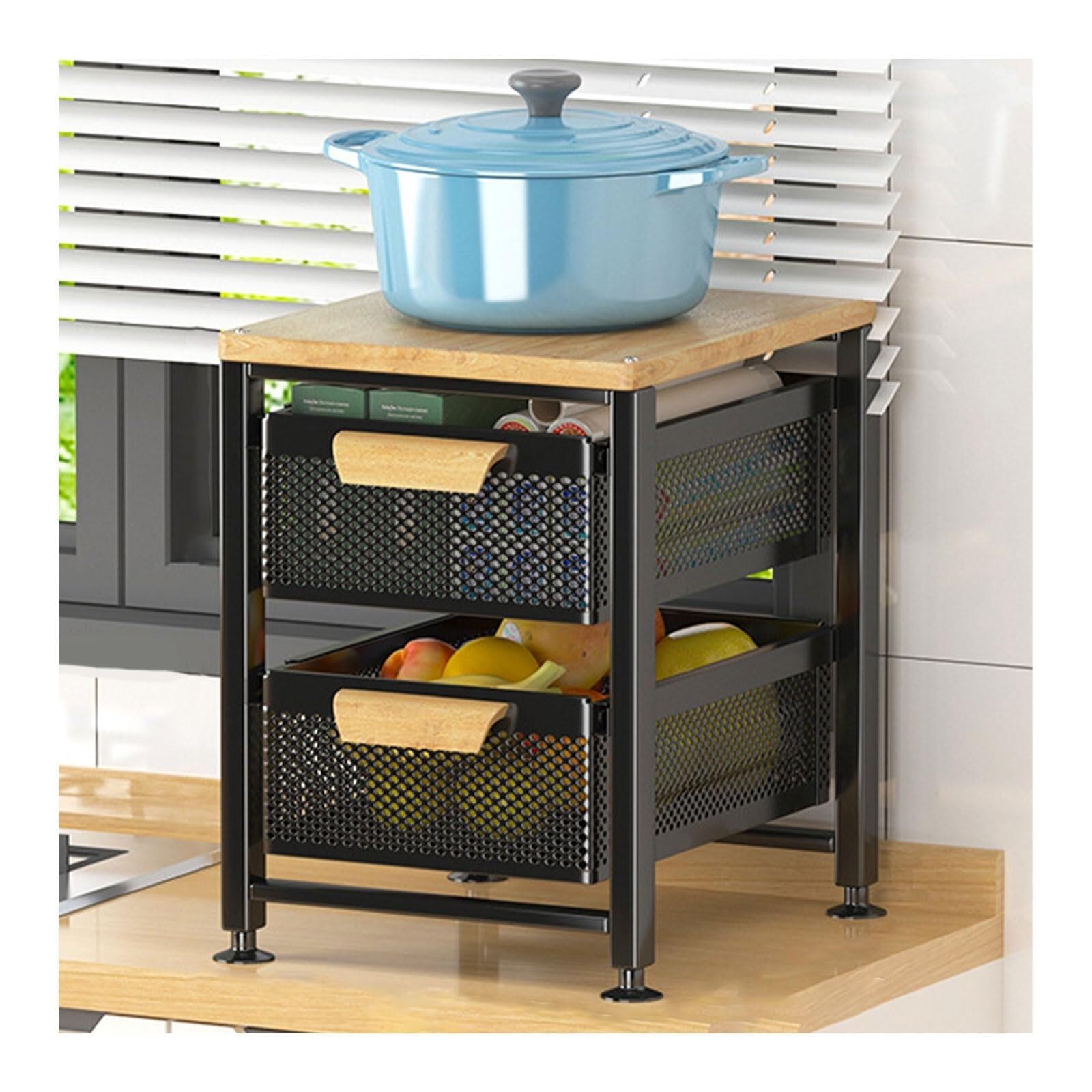 Organizzatore Sottolavello Cucina Estraibile in Metallo 2 Livelli, Portaoggetti Salvaspazio per Detersivi e Accessori da Cucina,Sistema Scorrevole Sottopensile(Black)