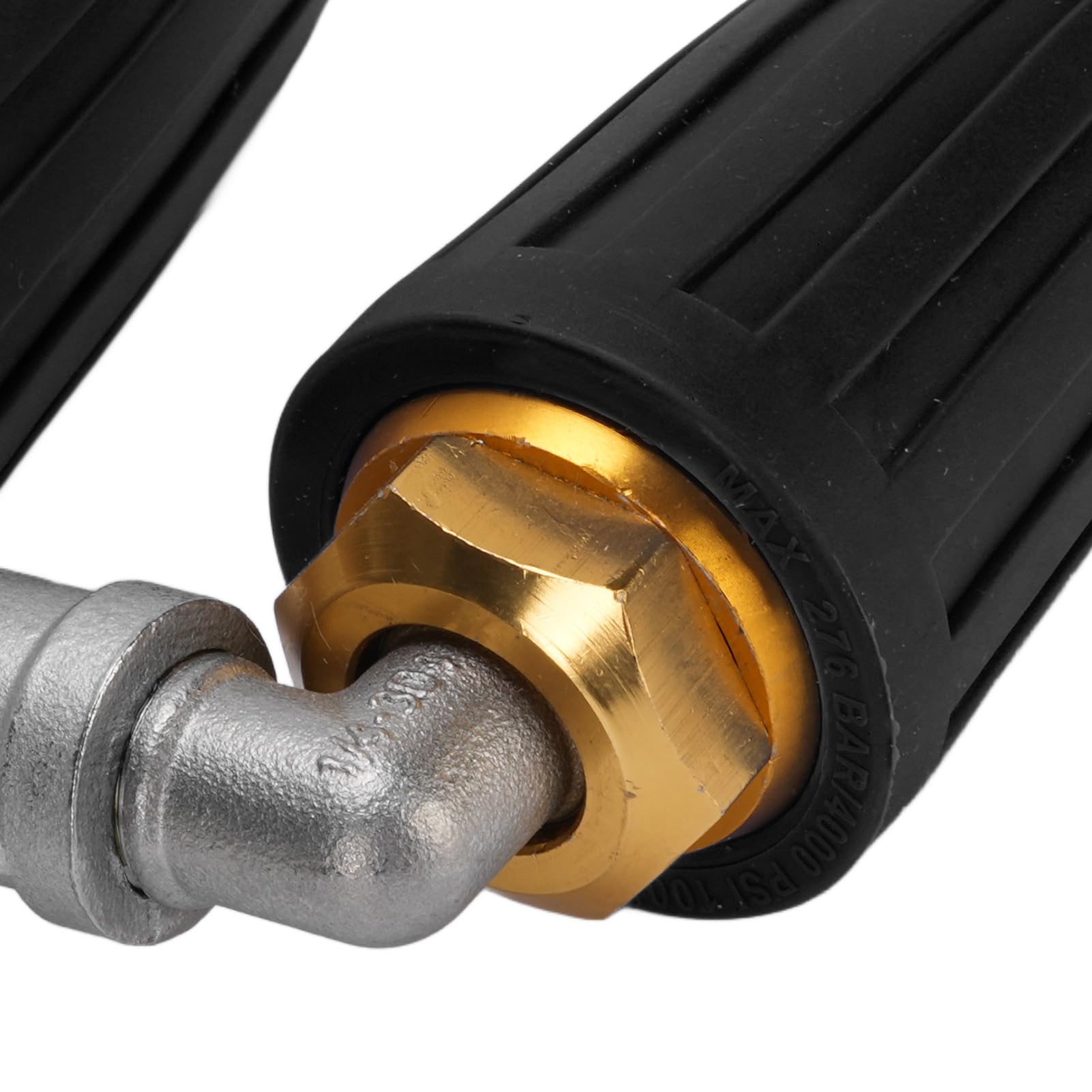 Qcwwy Düsen Düsen Sprinkler Tropfer Düse Twin Turbo Düse 1/4 Zoll Quick Connect 4000psi Edelstahl für Hochdruckreiniger Auto Garten Einfahrt Reinigung Doppelt Rotierender Turbo (BLACK)