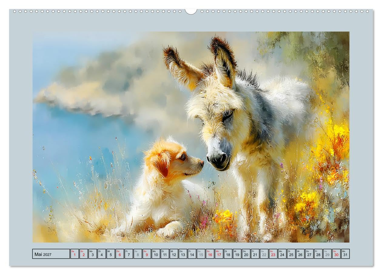 Zwergesel. Kleine Langohren mit großem Charme (Wandkalender 2027 DIN A2 quer), CALVENDO Monatskalender: Niedliche Zwergesel in sanften und malerischen Darstellungen (CALVENDO Tiere)