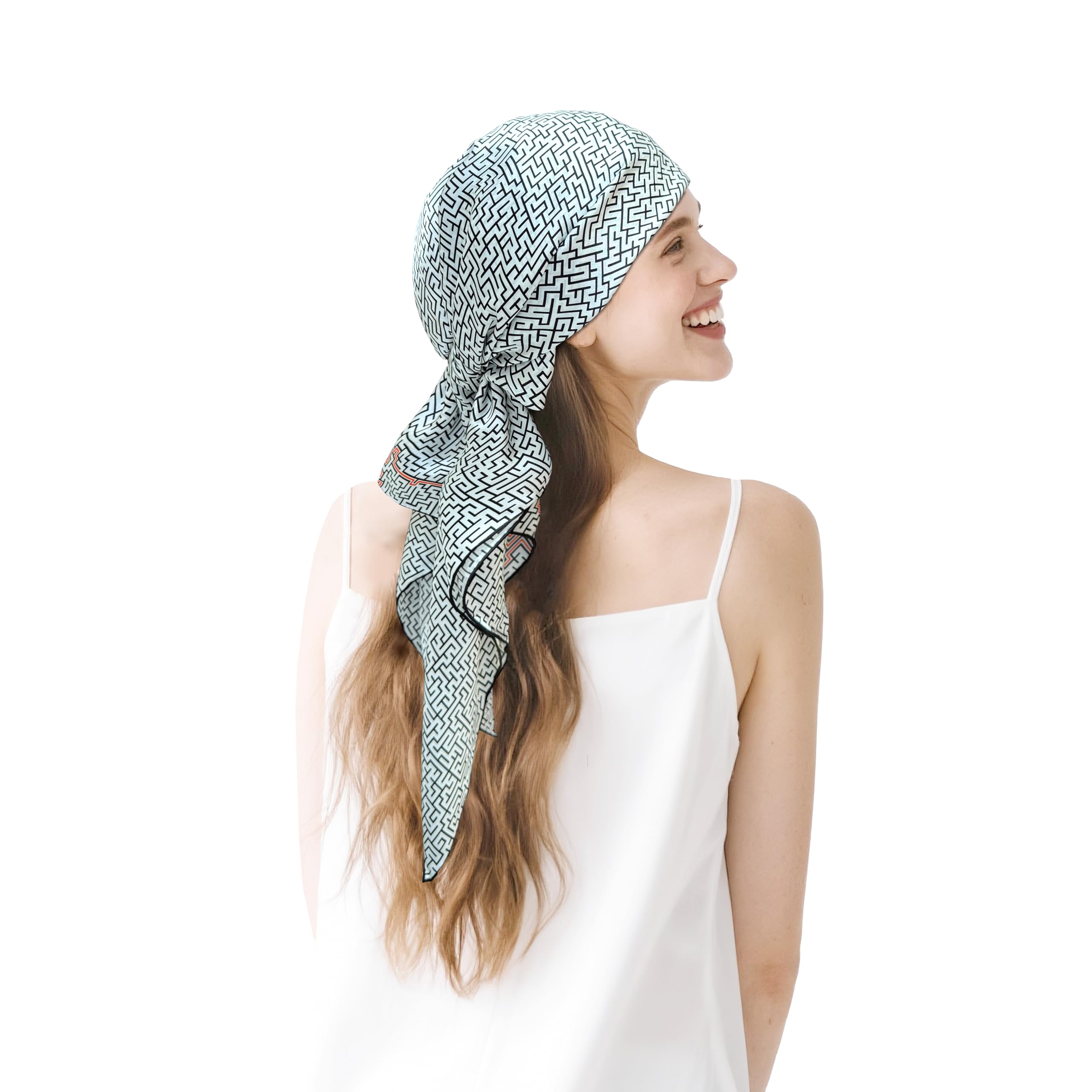 townssilk Foulard in 100% seta di gelso da donna, 90 x 90 cm, certificato Oeko-Tex, lussuoso e liscio come la seta, foulard/foulard, accessorio alla moda quadrato