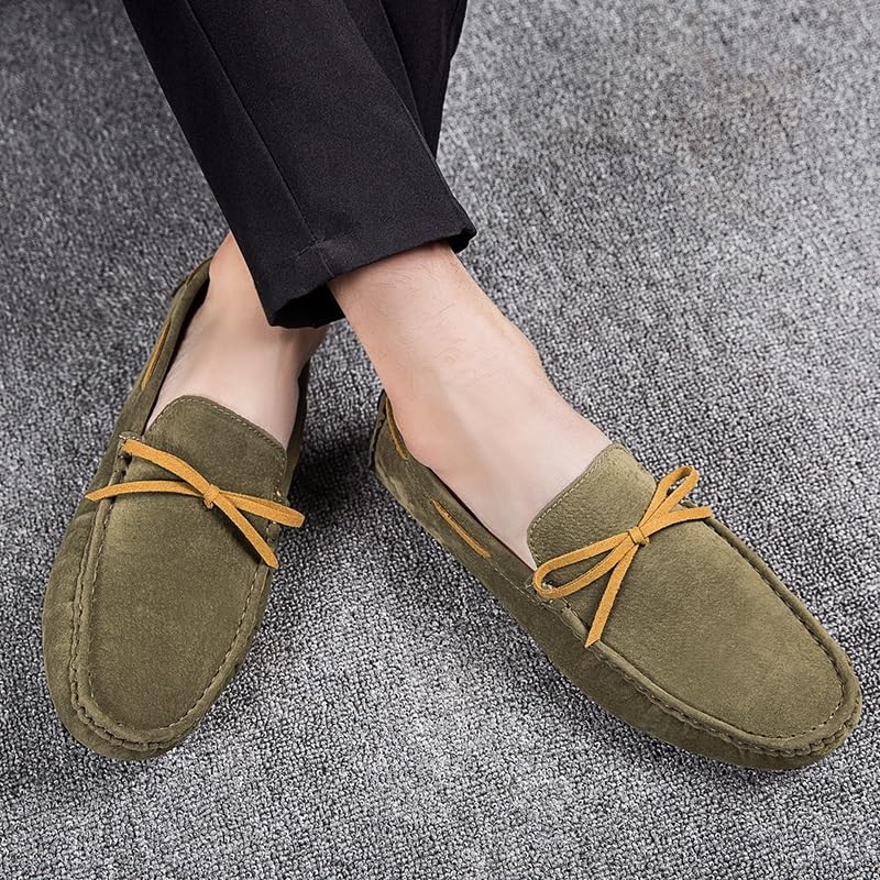 Men's Loafers Shoes Suede Vamp Driving Style Loafer Boatshoes Flat Heel Flexible Resistant Prom Casual Slip On3