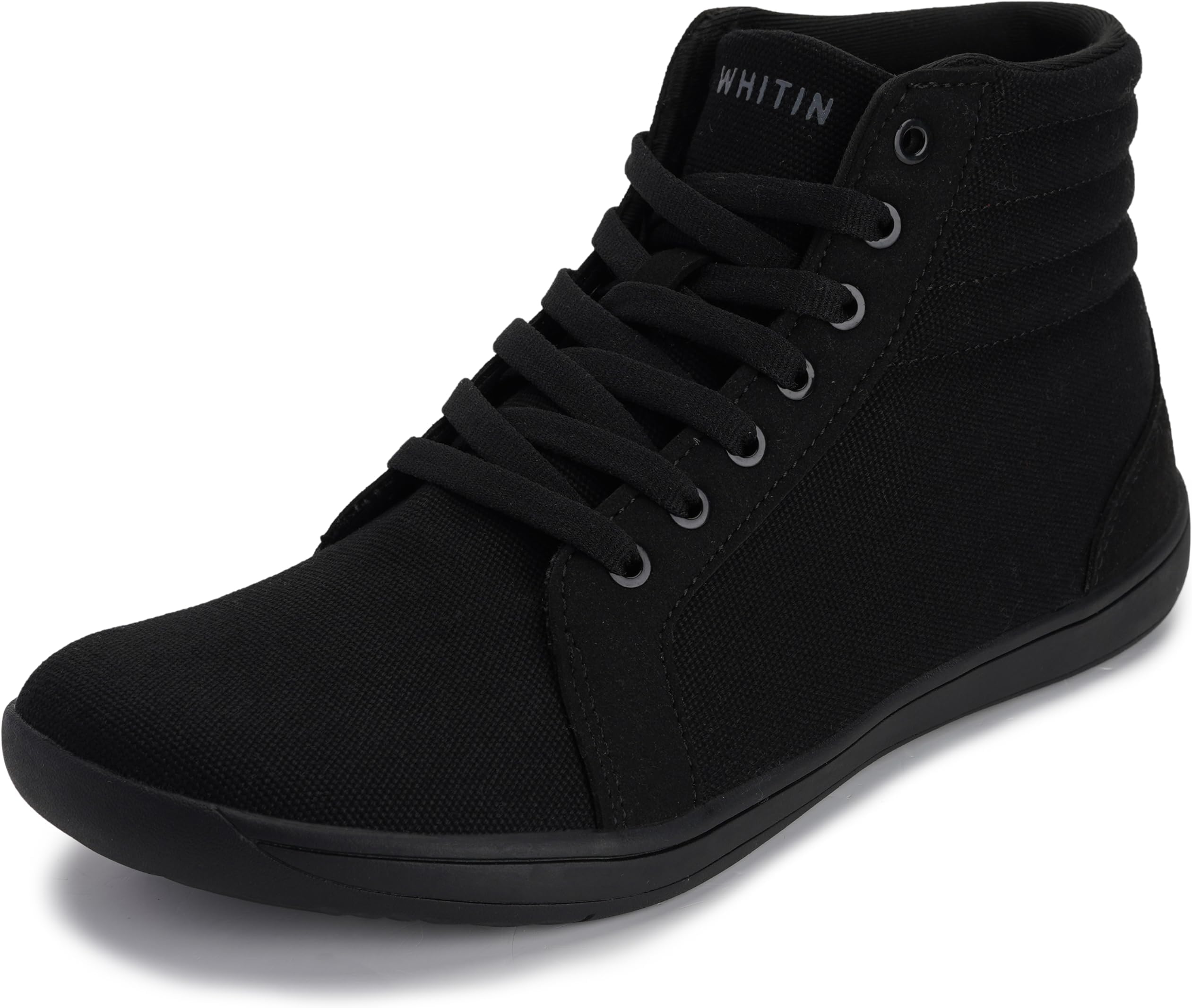 Women's Wide High-Top Canvas Barefoot Sneakers | Minimalist Street-Ready Fit | Comfort-Forward Ankle Support