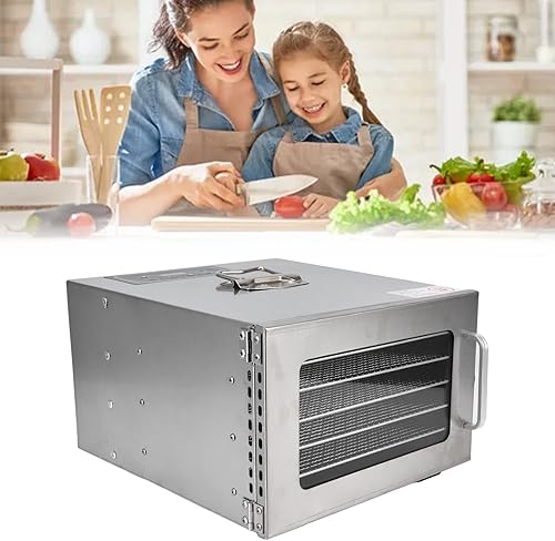 Miniatura 8 de Máquina secadora deshidratadora de alimentos, 6 capas de temperatura ajustable, secador de frutas de carne seca, para verduras, cecina, especias,