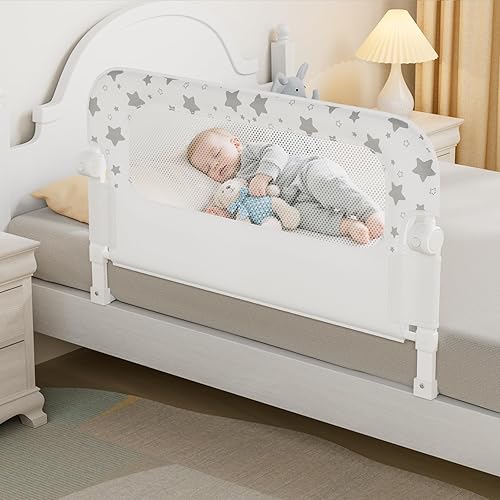 Miniatura 1 de Barandilla protectora para cama de bebé para niños pequeños, rieles de cama de 35.7 pulgadas para cuna, individual, matrimonial, tamaño Queen, cama
