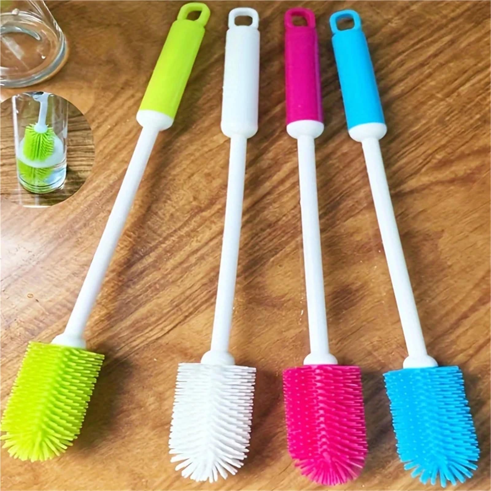 Flaschenbürste 1 STÜCK Tassenbürste Flaschenbürste Silikon Flaschenbürste Isolierte Tassenflaschen-Reinigungsbürste für die Küche(Green)