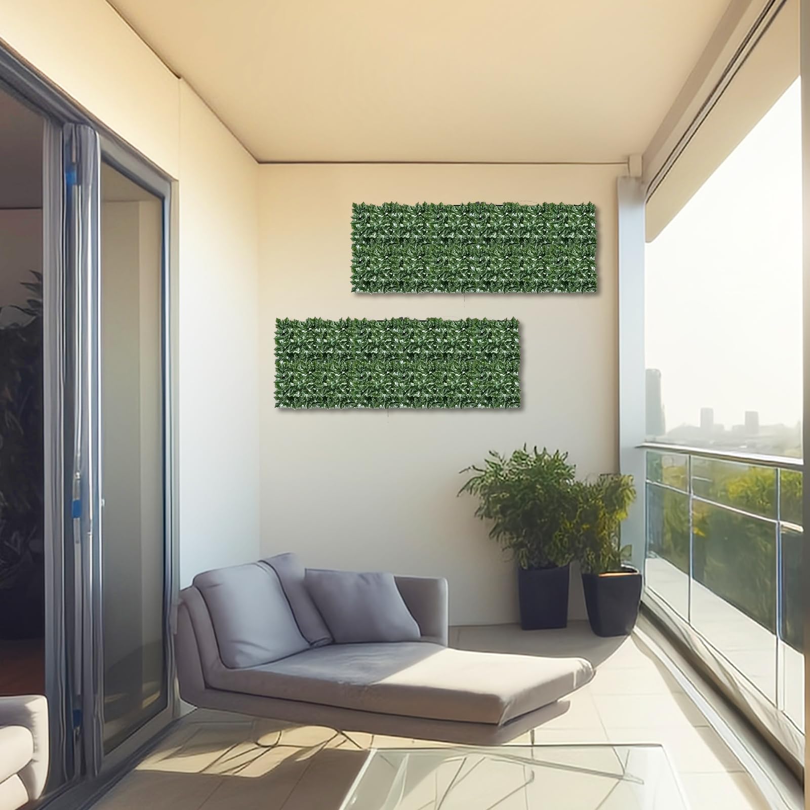 Artificial Ivy Privacy Fence Screen 39.4" X 118" UV-Anti Fake Leaves Plant Vine Privacy Hedges Wall for Indoor Outdoor Garden Backyard Decor