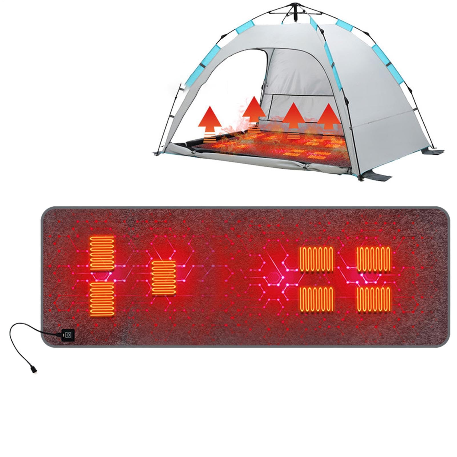 Saco de dormir térmico, forro de carga USB, fieltro de 3 niveles