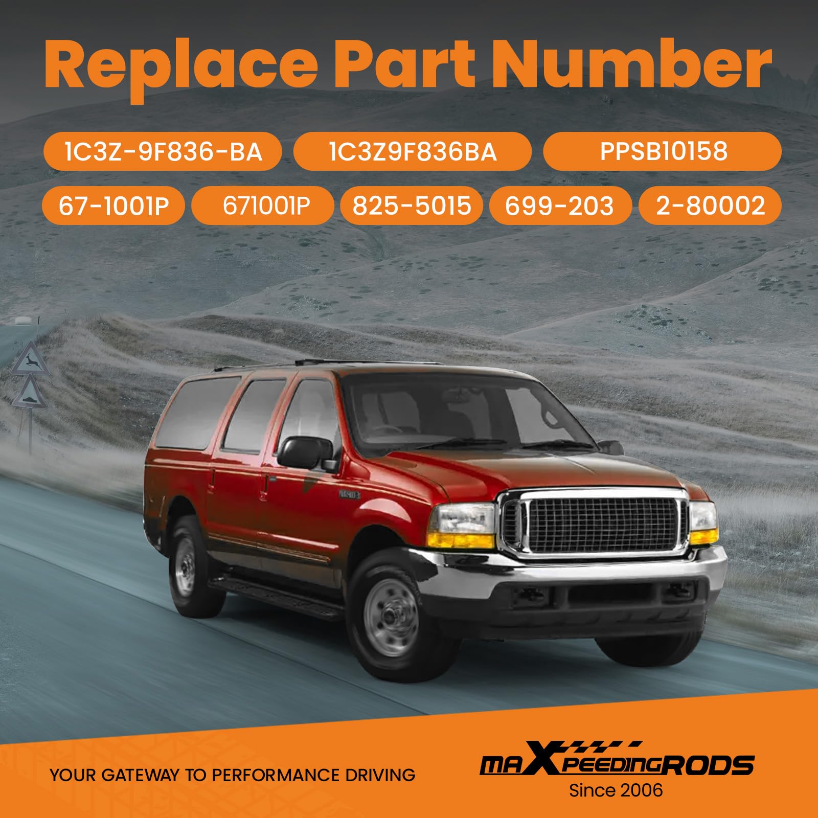 maXpeedingrods Capteur de position de pédale d'accélérateur de rechange 699203 pour Ford F250 F350 F450 F550 2001 2002 2003 Super Duty 7,3 L, pour Ford Excursion 2001 2002 1C3Z9F836BA