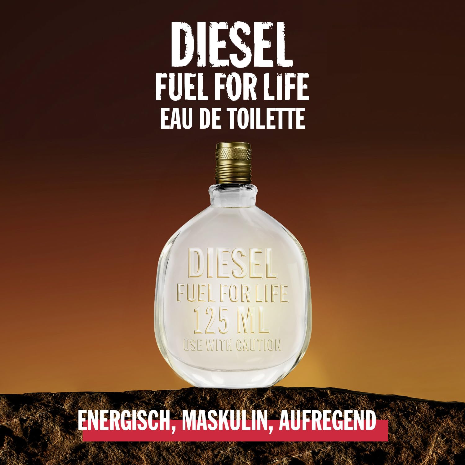 Diesel Fuel For Life Parfüm Herren| Eau de Toilette| Männer Parfum| Parfume Men| Herrenparfum| Diesel Parfum Männer| Natural Spray| Frischer und holziger Duft| 125ml