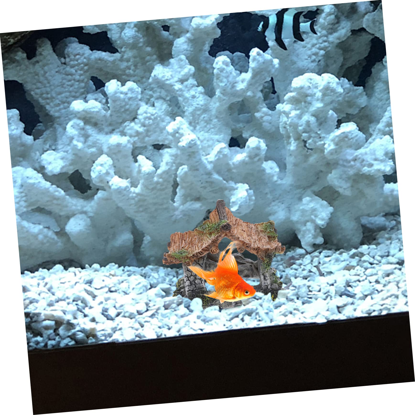 Sosoport 3 Piezas Paisajismo del Tanque De Peces Casa Cueva Escondite De Peces Micro Paisaje Casa Medidor De Sal para Alimentos Escondite De Betta Escondite De Peces Bajo El Agua Cuevas De