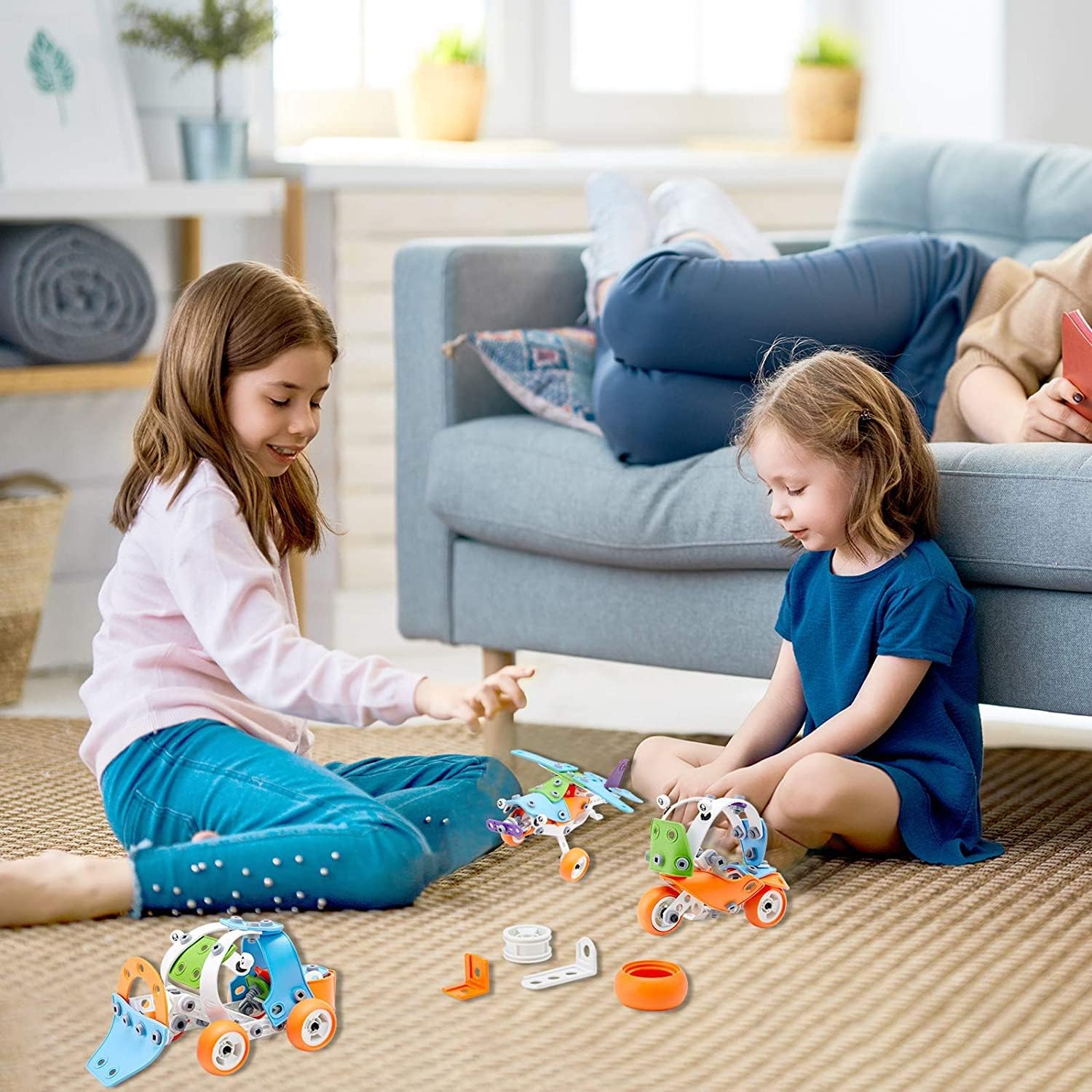 Lefree STEM Toys 5 in 1 Model Building Kit Building Toys, 132 Pieces Flexible Building Blocks, Educational Toy KidsGift : Tools & Home Improvement