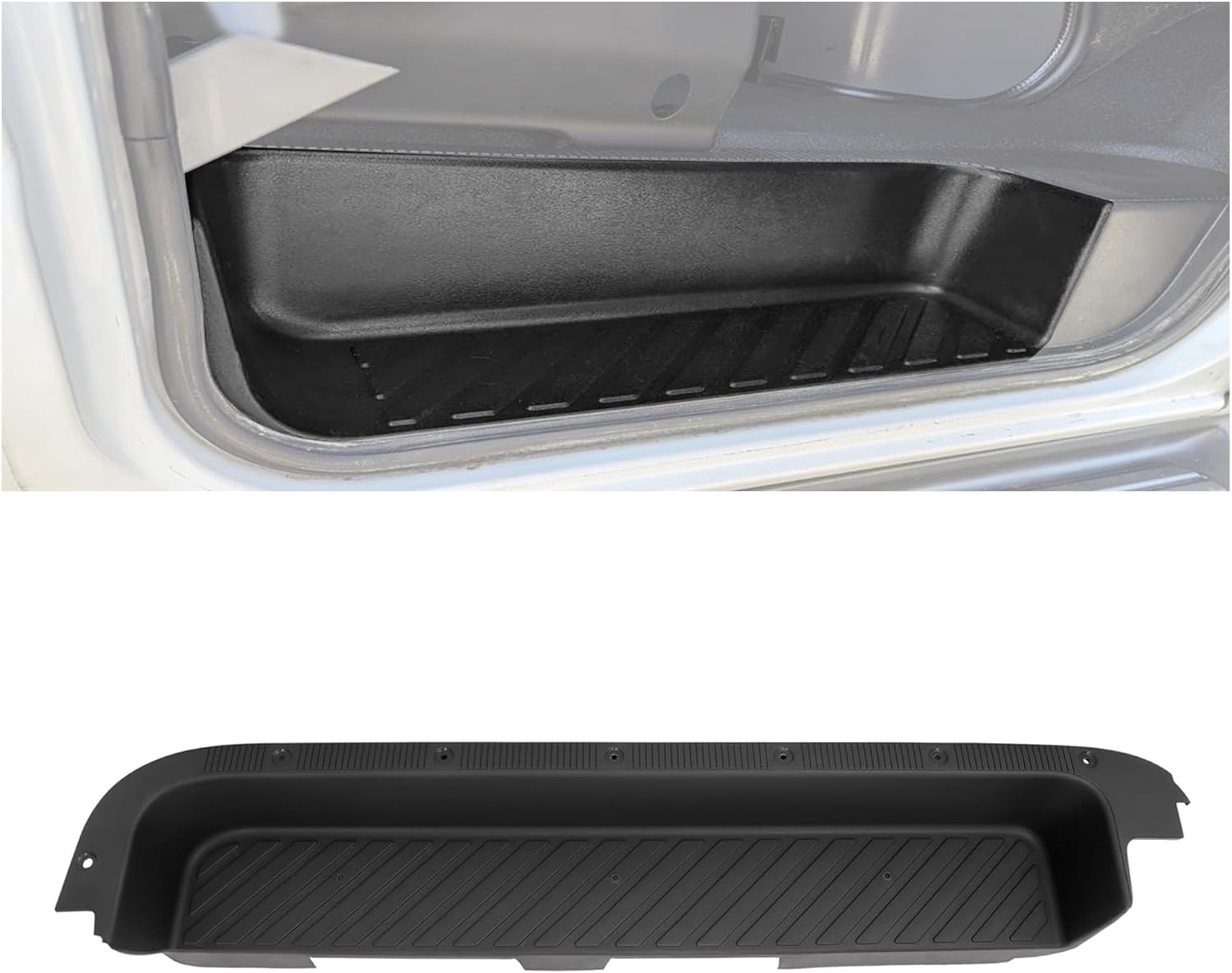 HECASA Door Scuff Plate Compatible with 1997-2019 Ford E-150 E-250 E-350 E-450 ESD Replacement for F7UZ-1513228-AAB Passenger Side