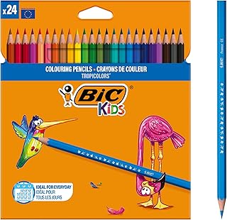 BIC Kids Lápices de Colores para crianças, Óptimo para material escolar,Tropicolors, Colores