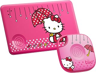 Tile Life360 Starter Pack 2-Pack: Mate & Slim Bluetooth Trackers with Hello Kitty Design - Keys, Wallets, Pets iOS/Android