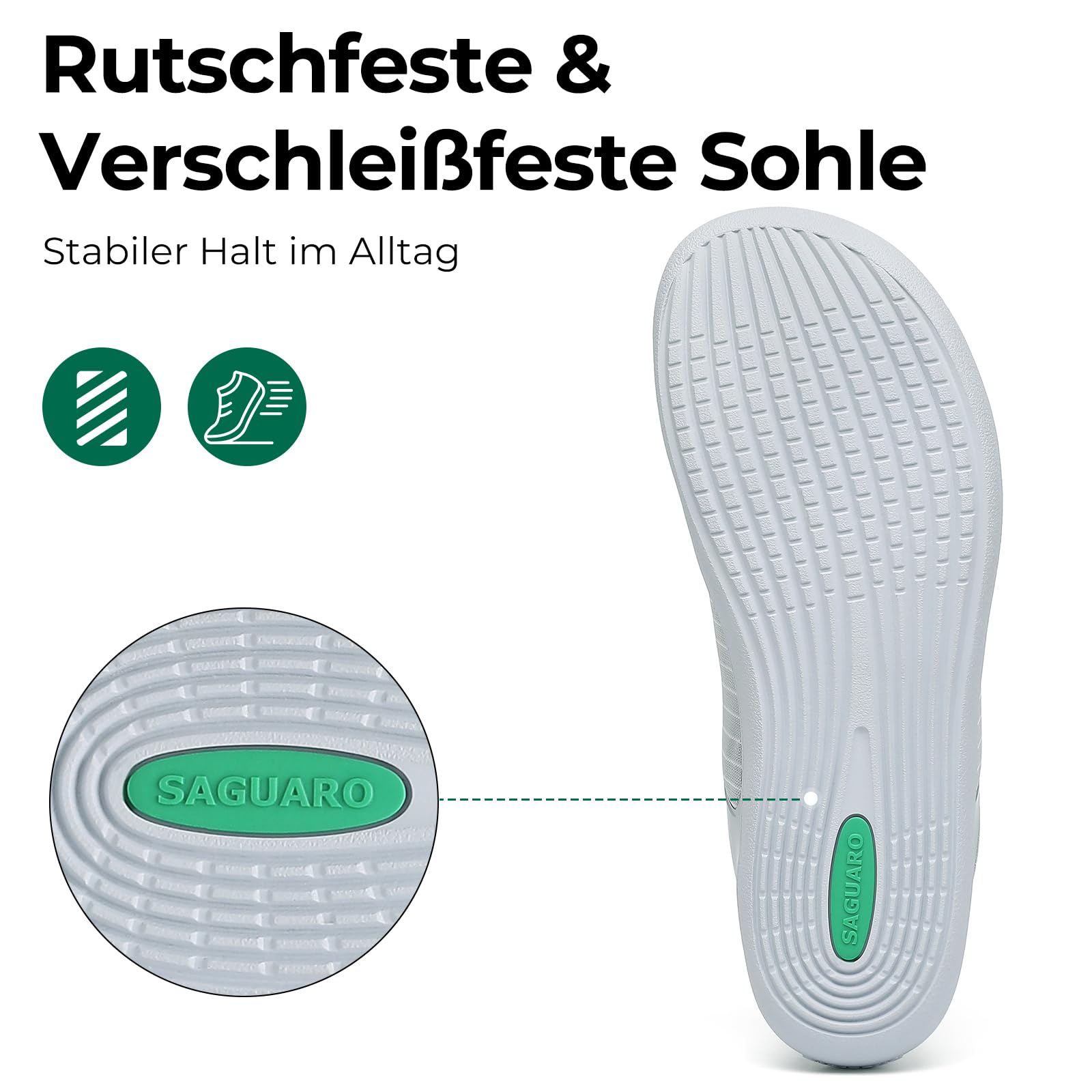 SAGUARO Barfußschuhe Herren Minimalistische Freizeitschuhe mit Zero Drop Sohle für Alltag,Pendeln,Walking,Reisen Gr.39-48