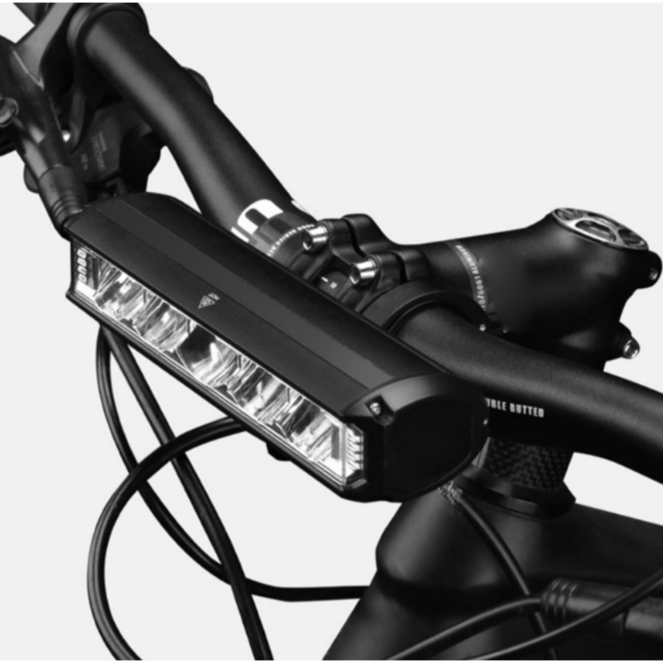 Luce Anteriore per Bici, Faro per Bici Ricaricabile, Barra in Lega di Alluminio da 20000 Lumen con Ricarica Inversa da 10000 mAh, Accessori per la Guida Notturna