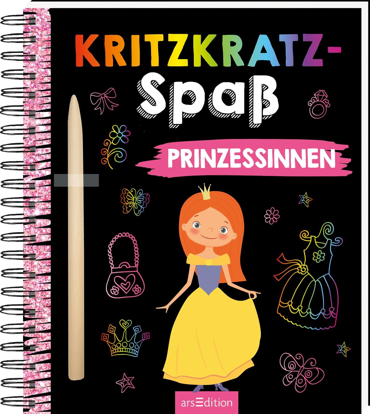 Kritzkratz-Spaß Prinzessinnen: Kreativer Kratzelspaß mit Malideen und Holzstift für Kinder ab 5 Jahren
