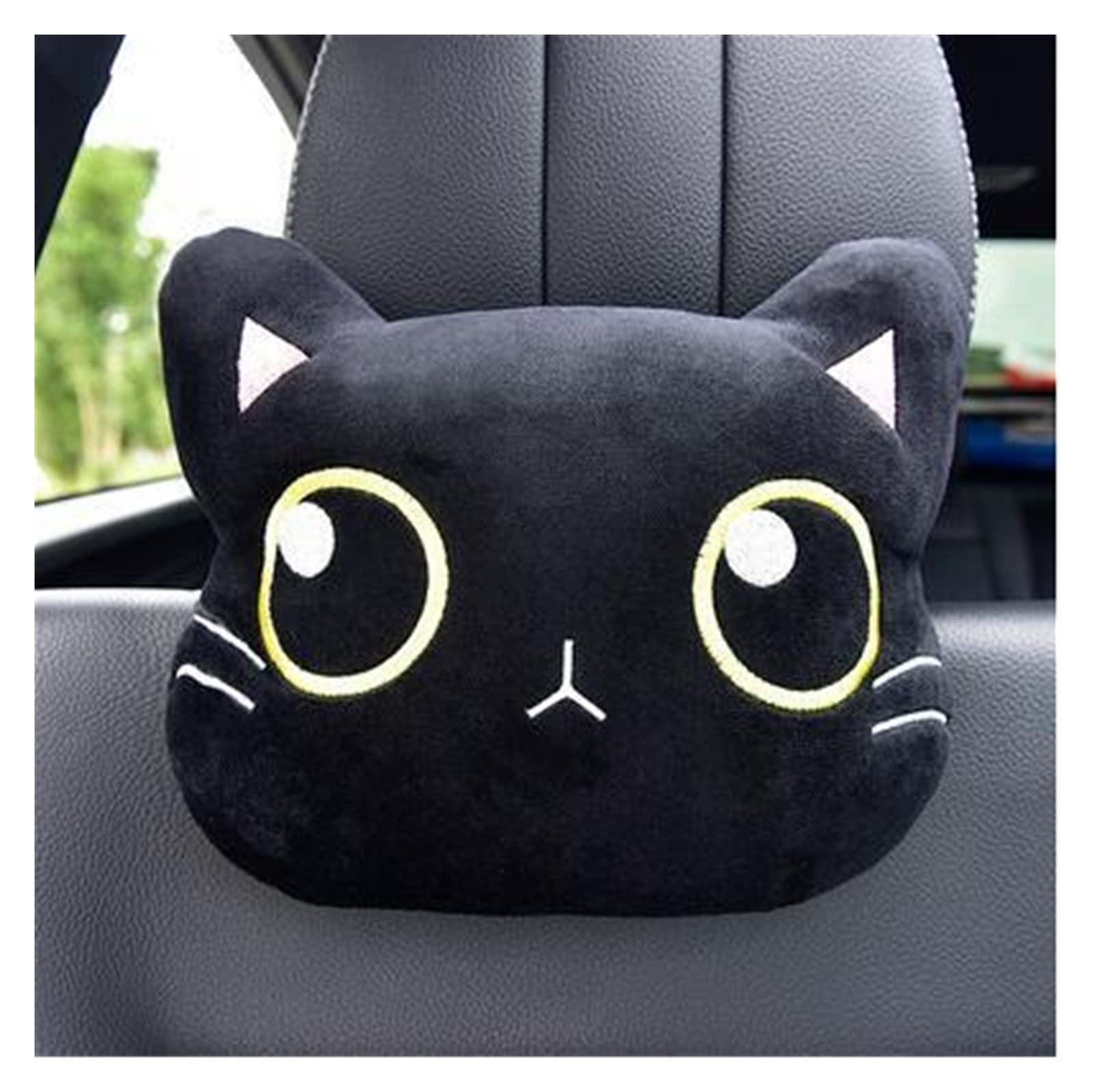 Cuscino poggiatesta for auto a forma di gatto, morbido, con supporto lombare, for ragazze.(1pcs headrest pillow)