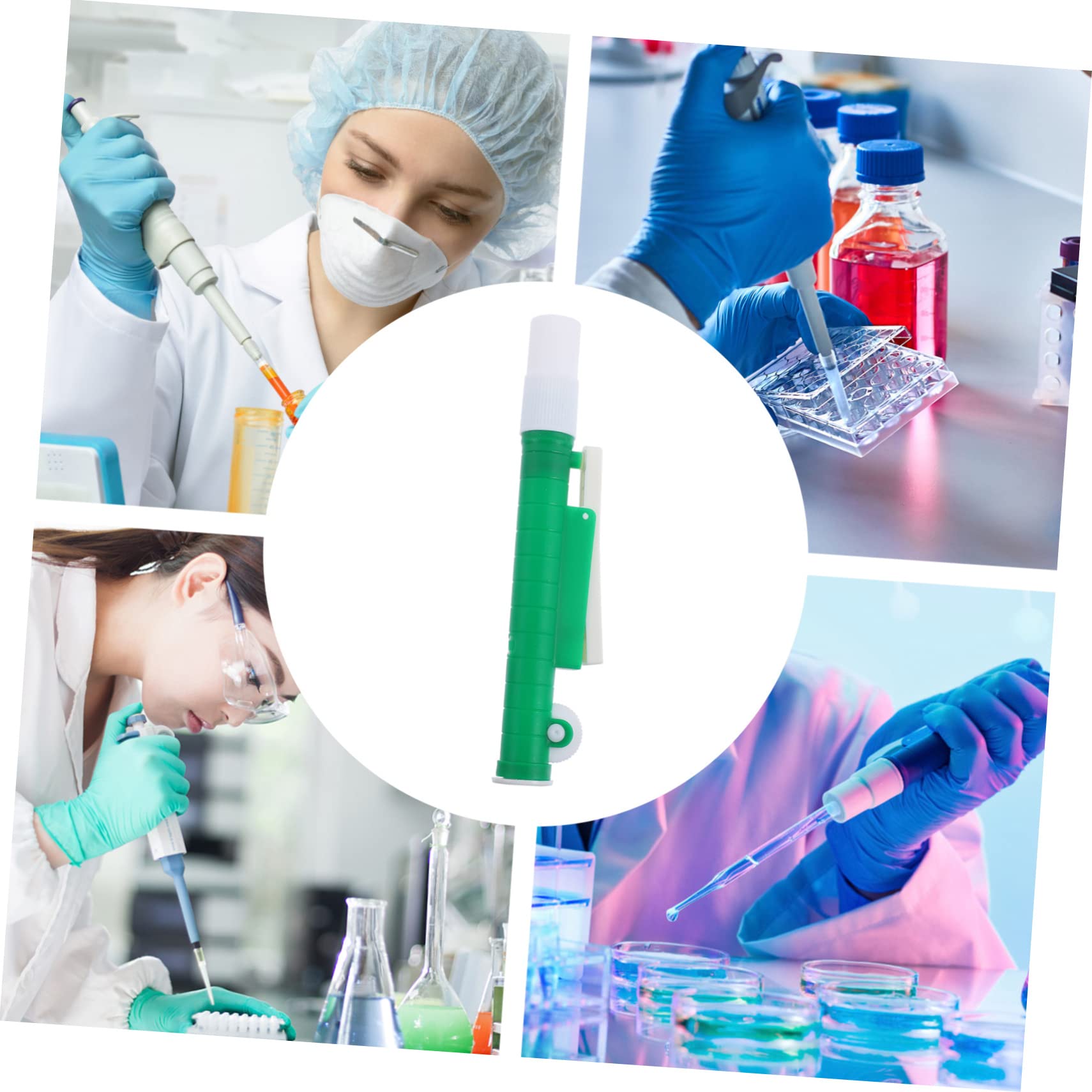 GRIRIW Liquid Dispenser Extractor Lab Micropipette Liquid Pipette Pipettor Lab Pipettor Tips Pipette Lab Pipettor Accessory Green Plastic