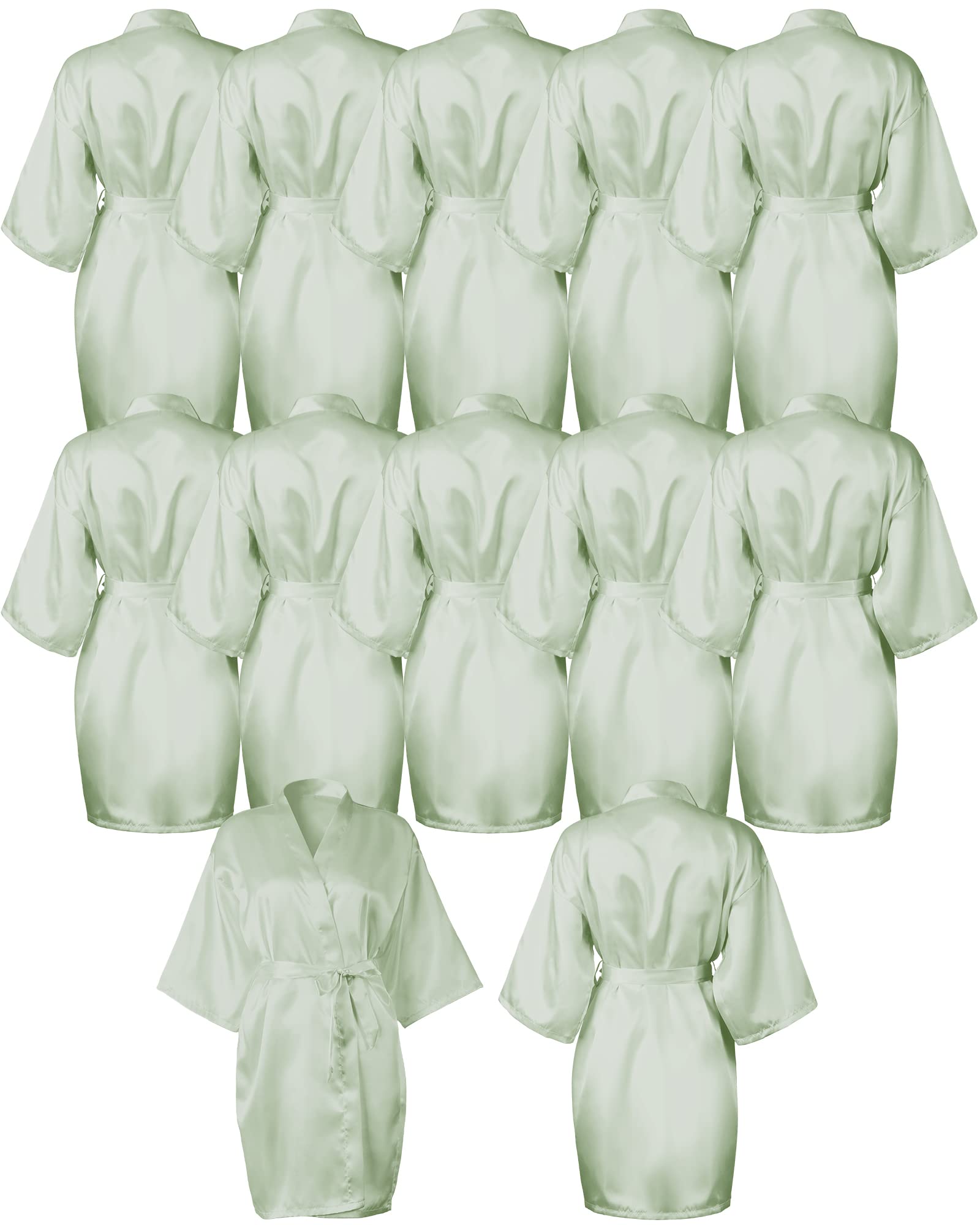 12 batas tipo kimono para mujer, sedosas, para damas de honor, ligeras, cortas, de satén, para bodas, novias, fiestas de cumpleaños