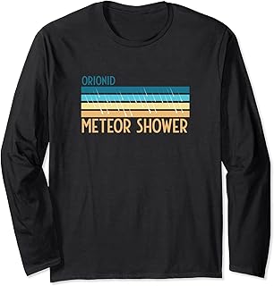 Retro Stripes Orionid Meteor Shower Long Sleeve T-Shirt