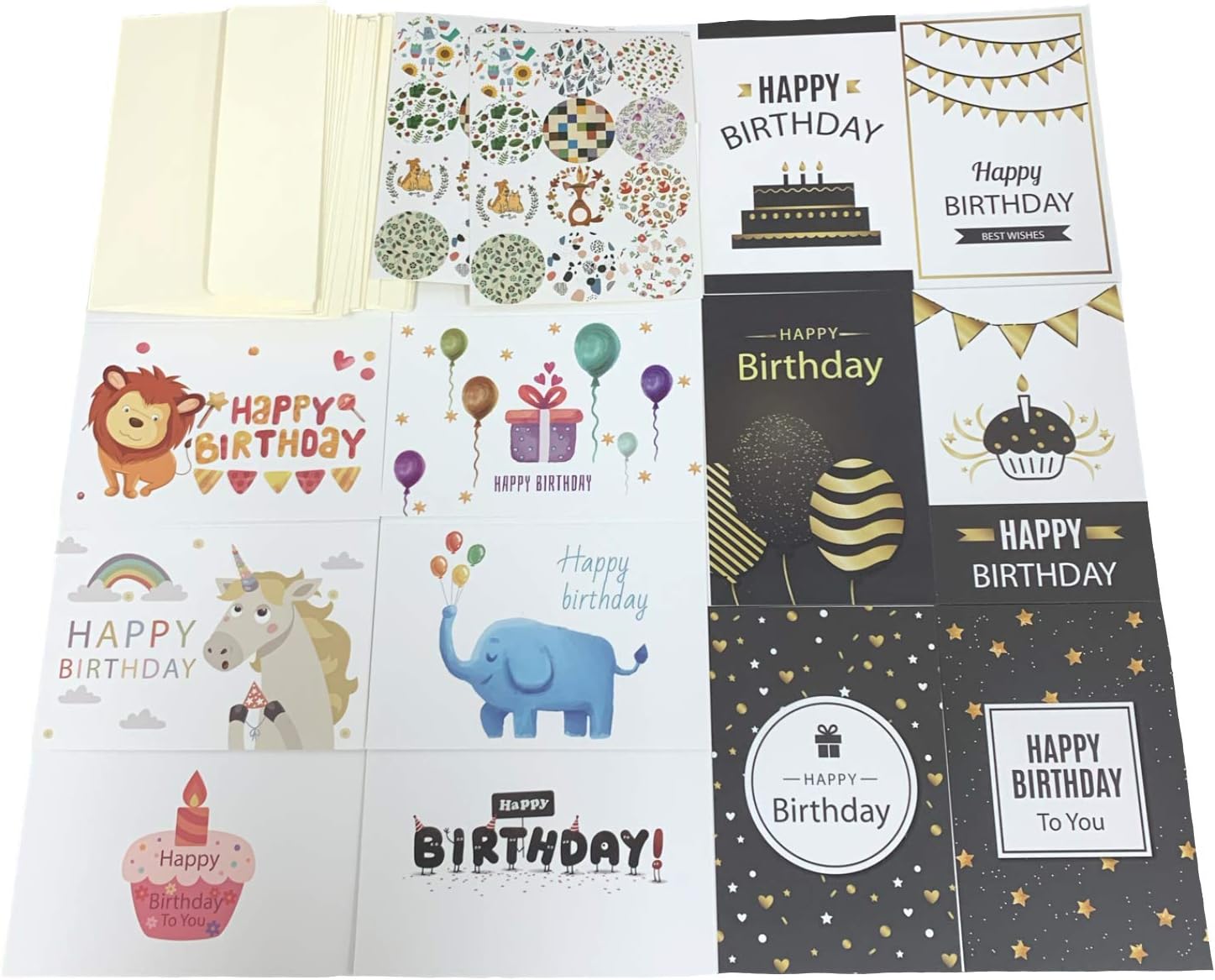 Amazon Inviter バースデーカード セット おしゃれ メッセージカード 誕生日 シンプル かわいい 記念日 A ポストカード 絵柄付はがき 文房具 オフィス用品