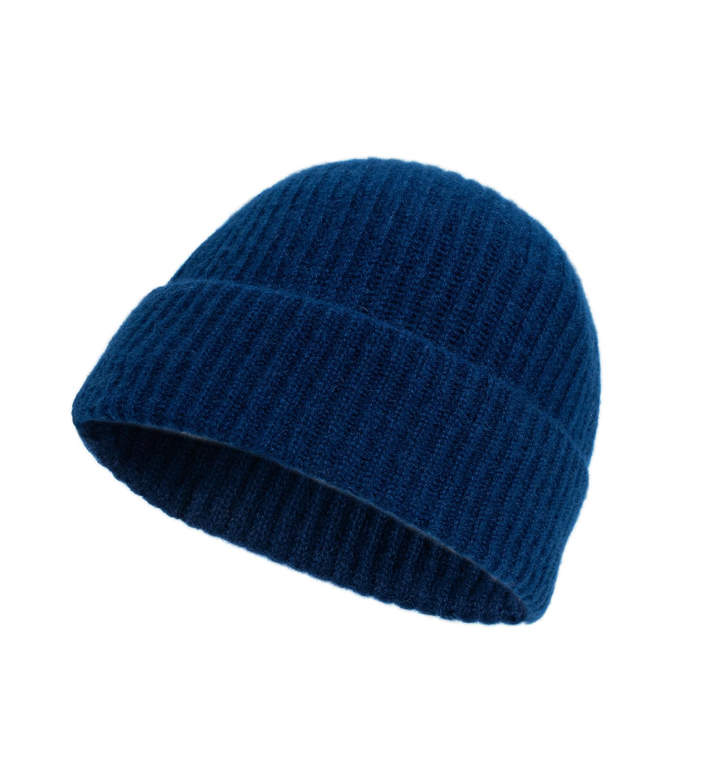 Villand Gorro acanalado 100% cachemira con puños para hombre, gorro de esquí de invierno ultra suave para hombre