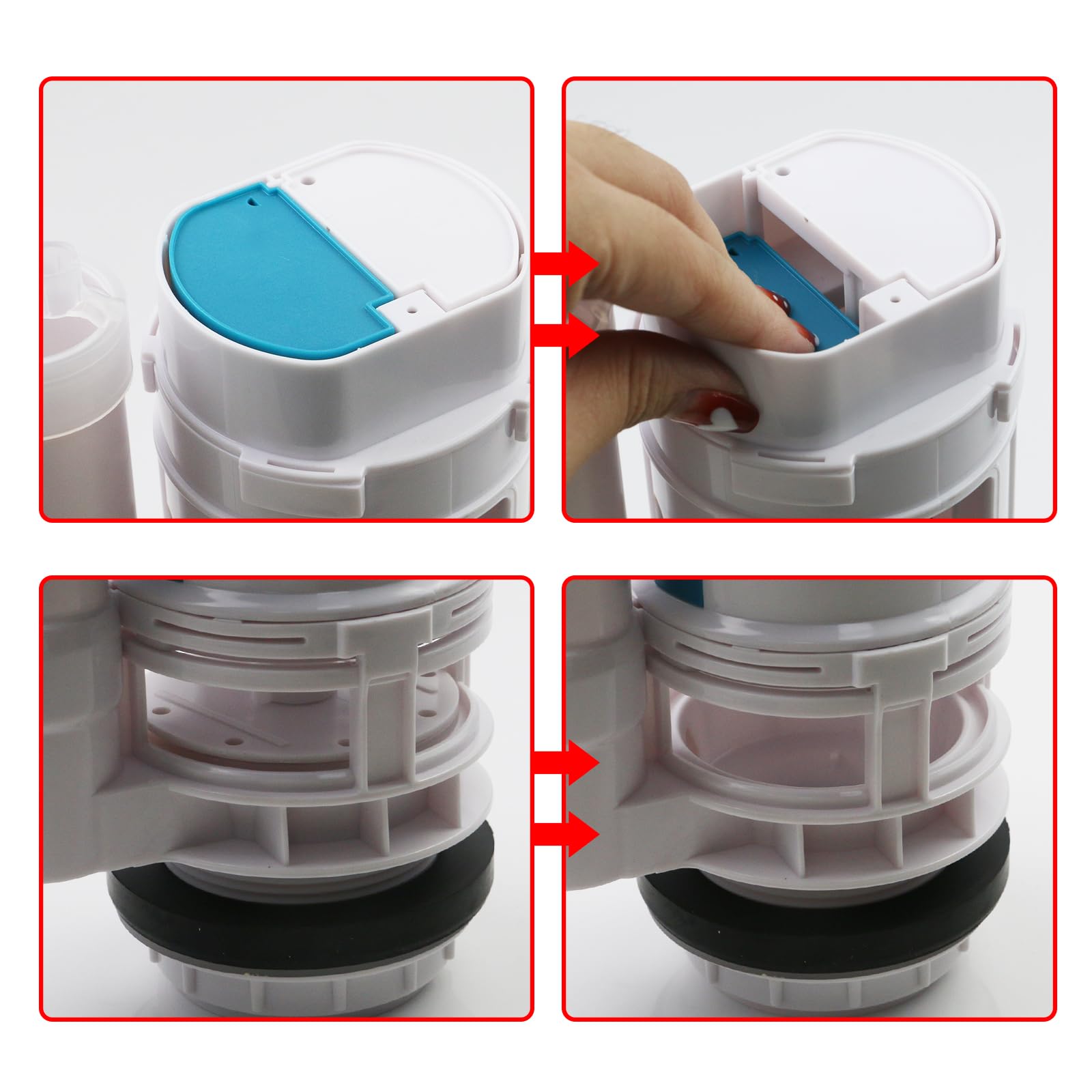 リタライフVer2 T Tulead 9.84 Inch Height Dual Flush Valve Toilet Flush Valve