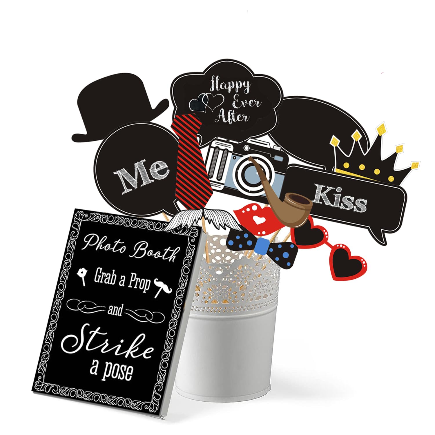 35 accessori per foto a tema Insta, per feste e selfie, con emoji e bolla di discorso, accessori per foto, fai da te, per compleanni, lauree, festival, anniversari, matrimoni, eventi, decorazioni per