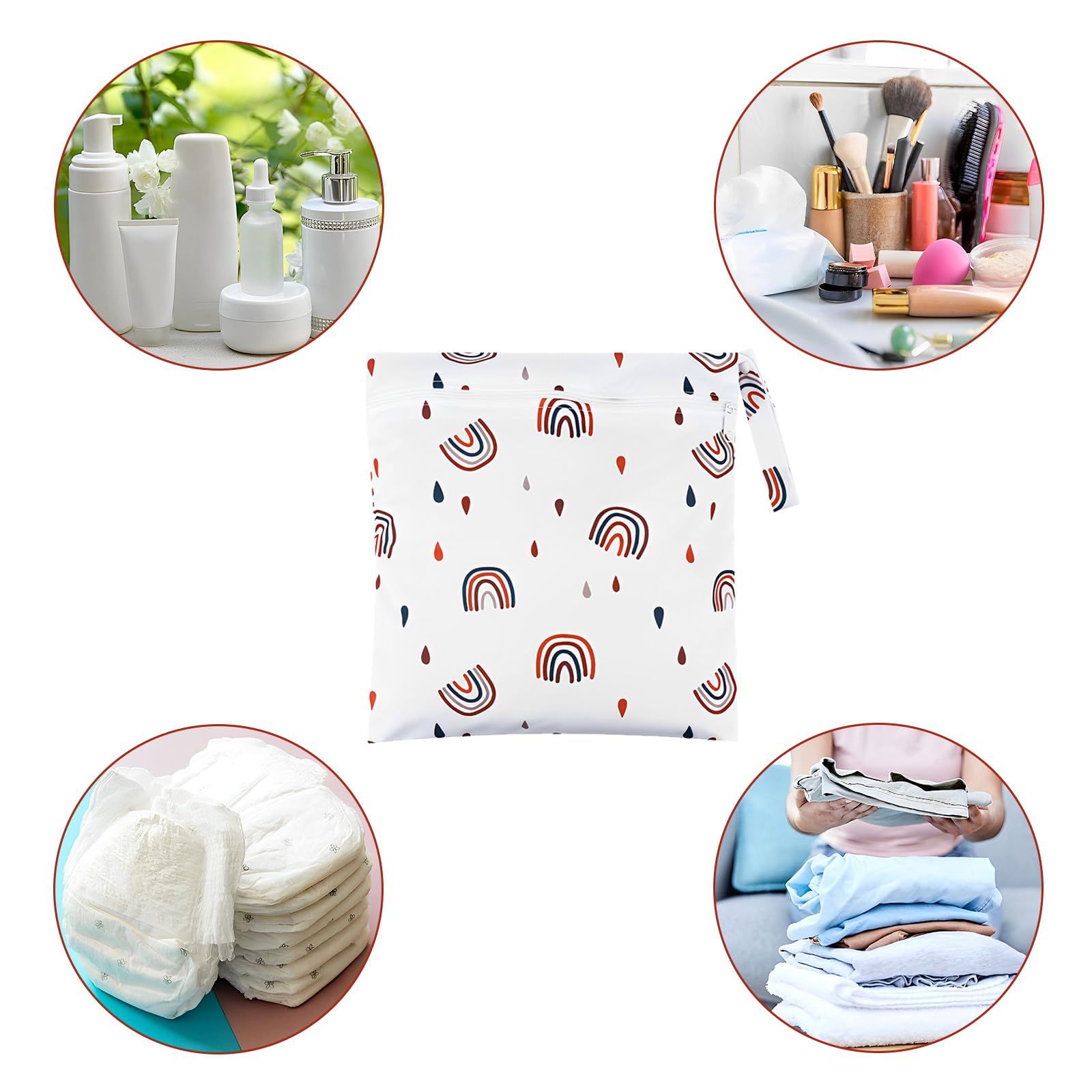 LIURFLNC Wetbag Kindergarten - Wiederverwendbare Nasstasche 28x30cm Für Windeln & Schwimmsachen