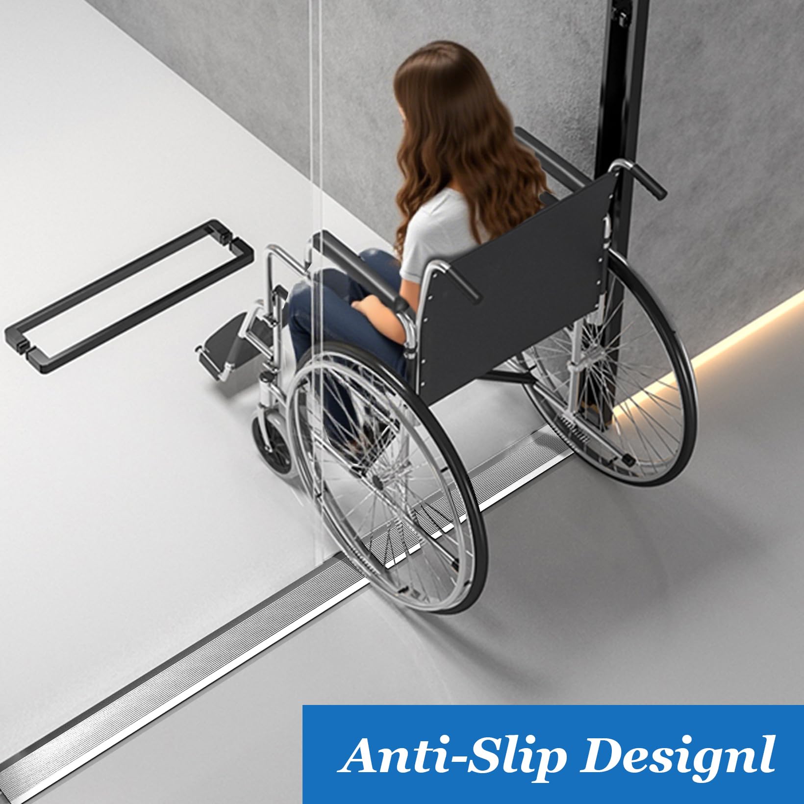 Tira de aluminio para pisos, 0,9 m x 10 cm, perfil de transición para suelos, adecuado para umbrales de puerta, rampas laminadas, puentes entre 10 y 35 mm (plata mate)
