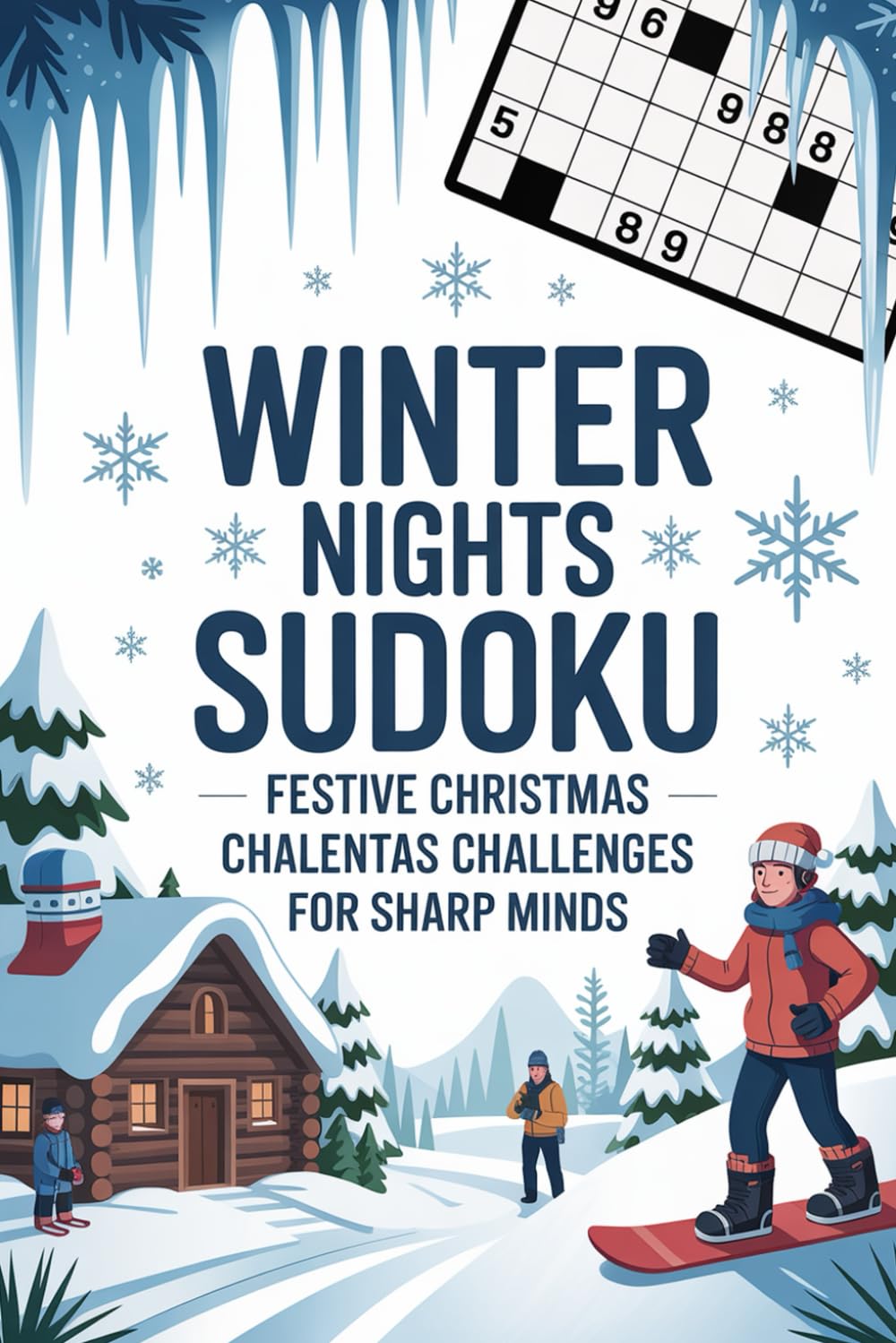 Winter Nights Sudoku: Festive Christmas Challenges for Sharp Minds: Accessible Puzzle Activity Workbook with Crisp Mood