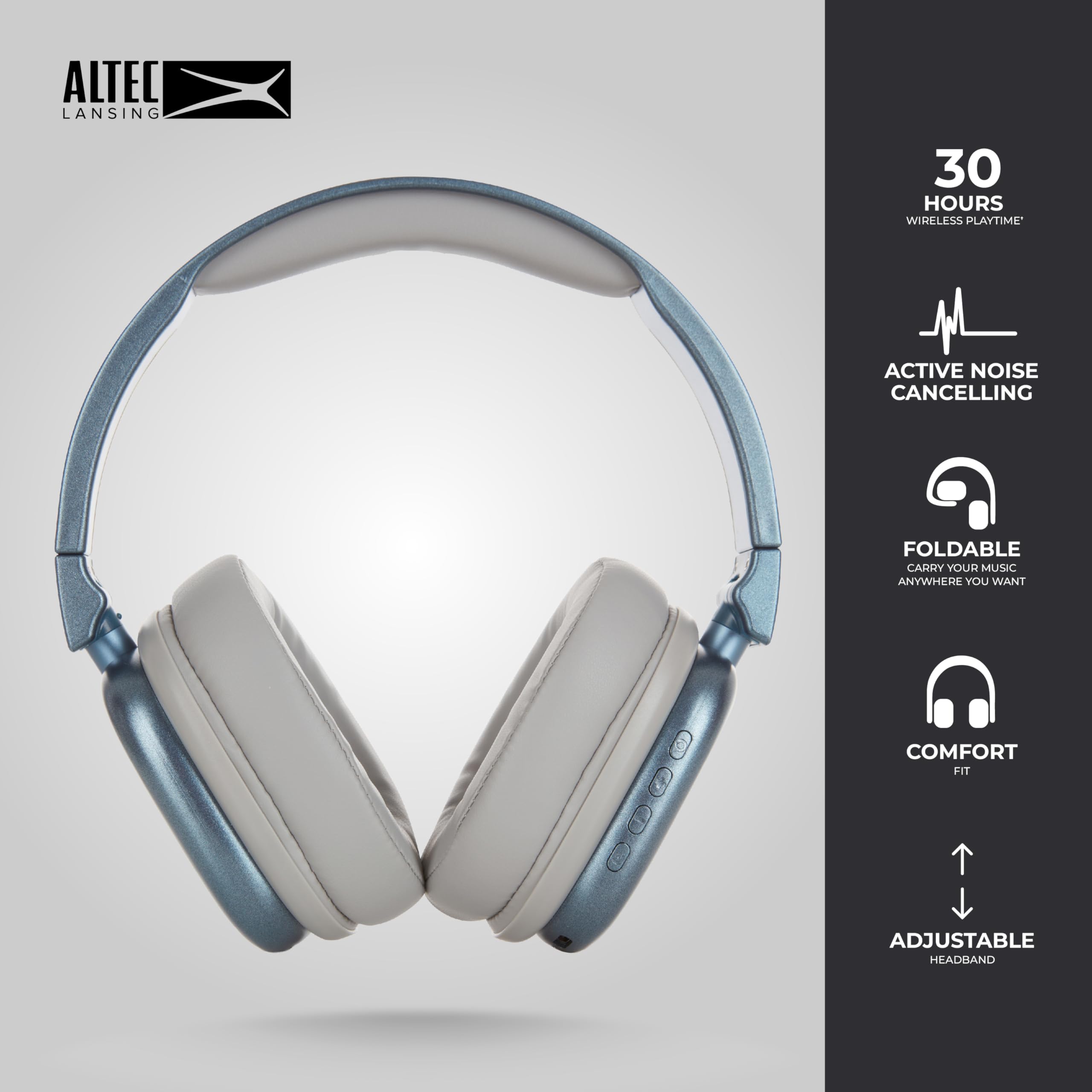 Amazon.com: Altec Lansing Nanophones ANC 2.0, Wireless Over Ear