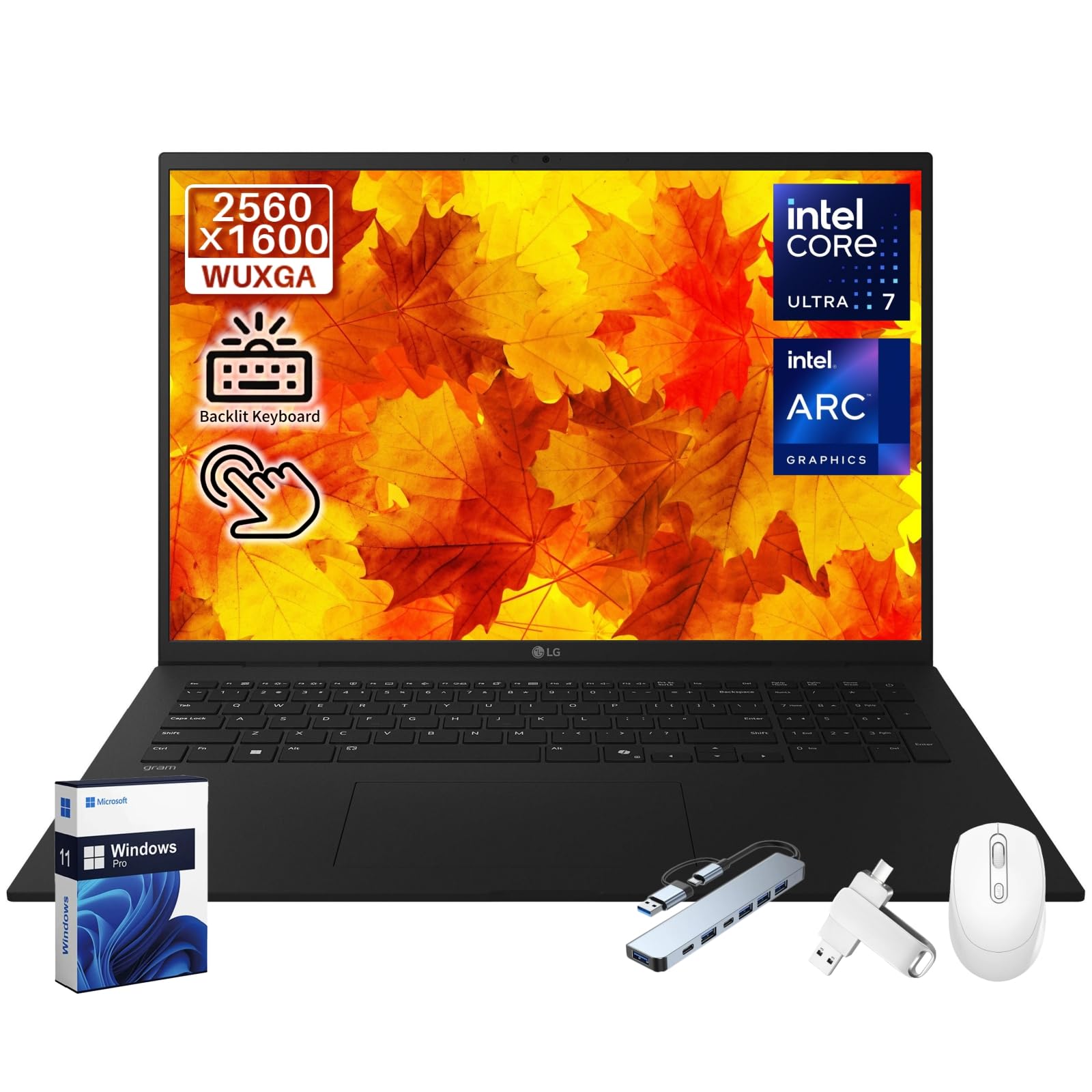 Gram 17 Touchscreen Lightweight Business Laptop, 17 inch 2.5K 2560x1600, Intel Ultra 7 258V(Up to 4.8GHz), Wi-Fi 7, Copilot+ PC, Backlit Keyboard, 32 GB LPDDR5X 8533MHz, 4 TB SSD, Win 11 Pro